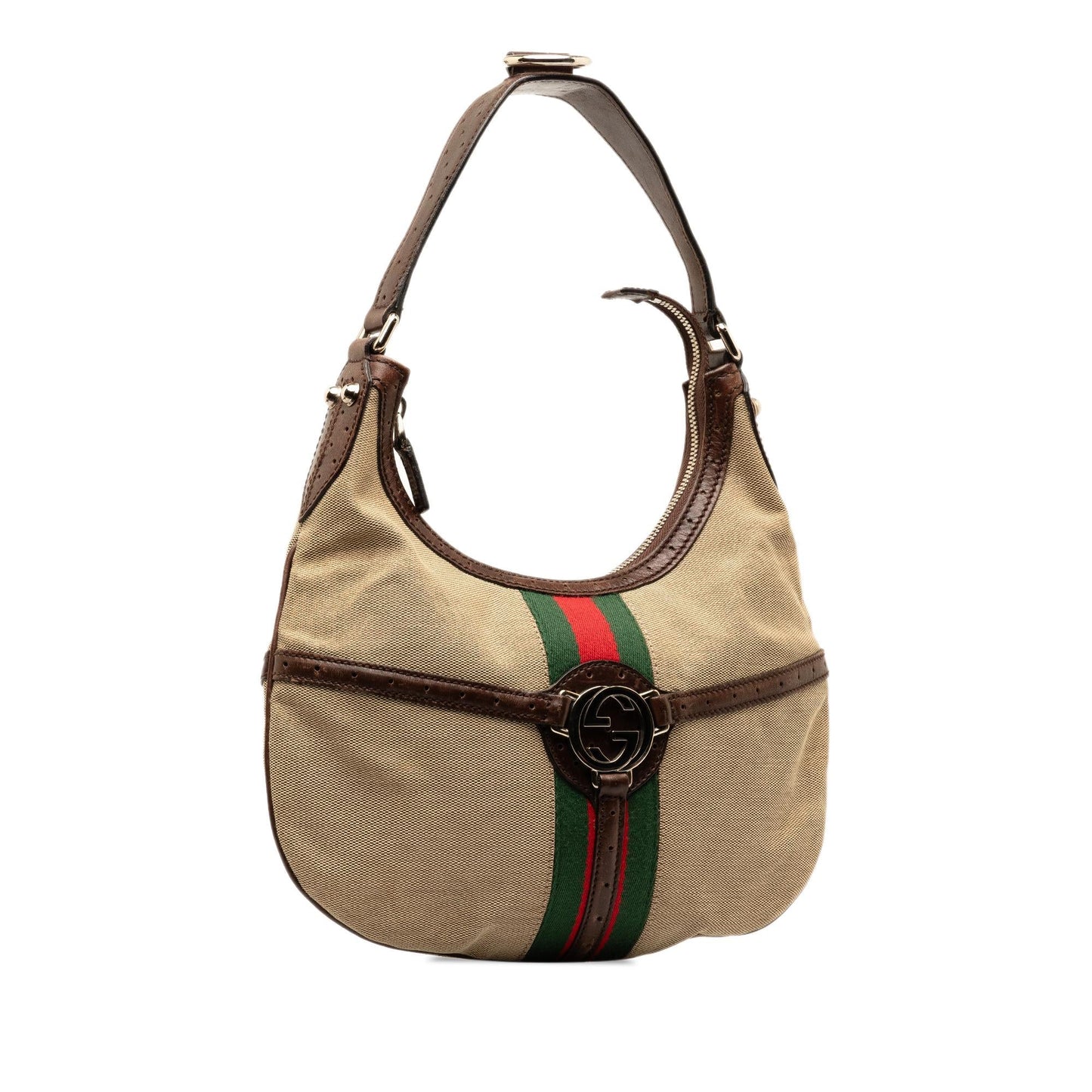 Gucci Web Reins Canvas Hobo Bag (SHG-qCOzMw)