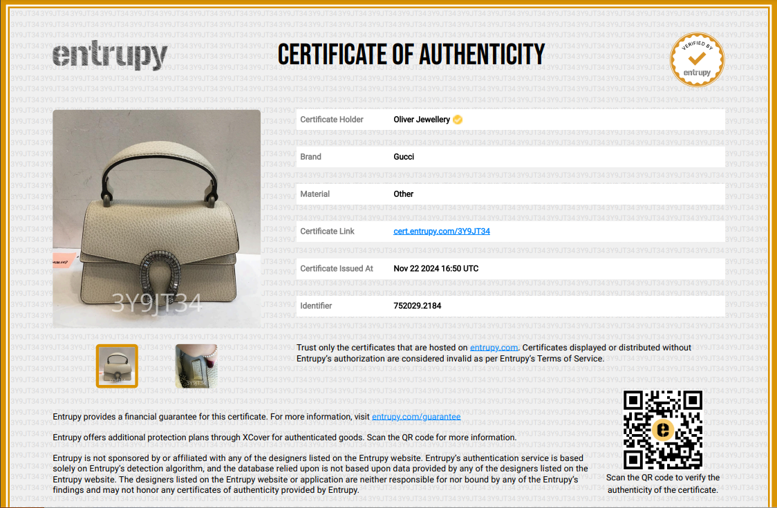 Gucci White Calfskin Leather Dionysus Mini Top Handle Bag