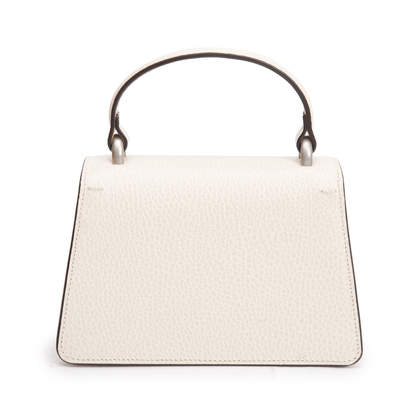 Gucci White Calfskin Leather Dionysus Mini Top Handle Bag