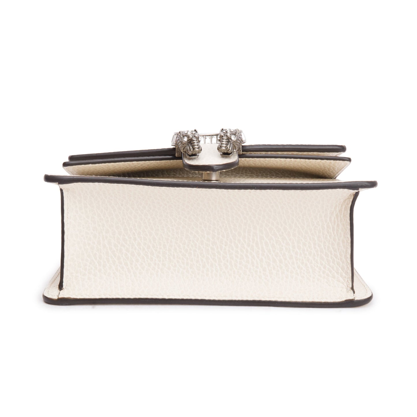 Gucci White Calfskin Leather Dionysus Mini Top Handle Bag