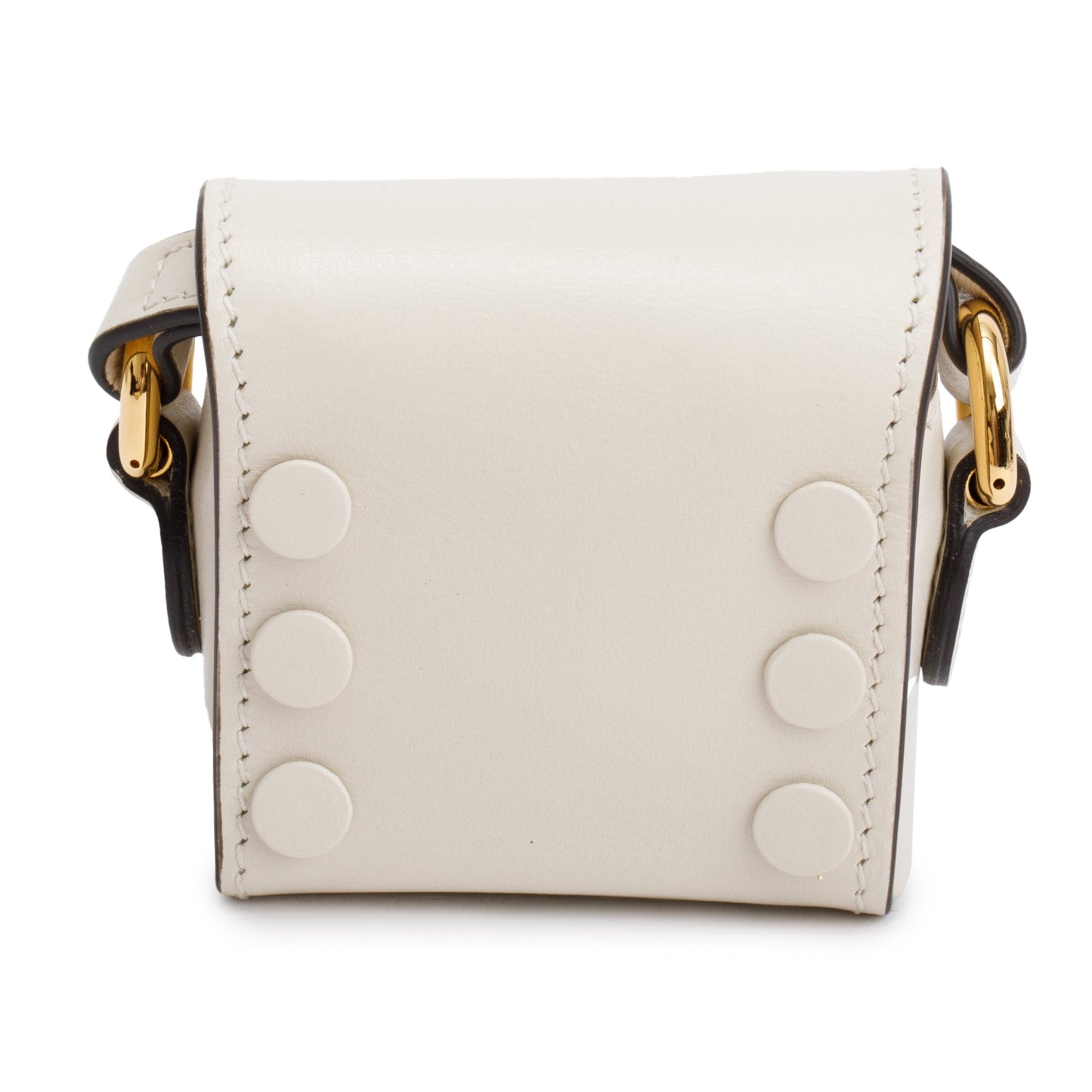 Gucci White Calfskin Leather Horsebit 1955 Airpod Case Crossbody Bag