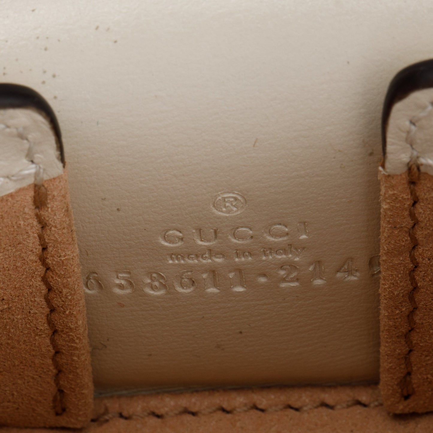 Gucci White Calfskin Leather Horsebit 1955 Airpod Case Crossbody Bag
