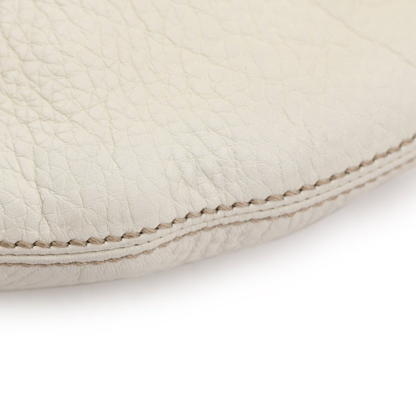Gucci White Calfskin Leather Medium Soho Hobo Bag