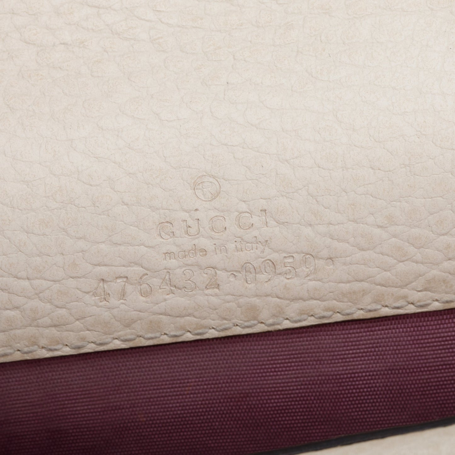 Gucci White Calfskin Leather Super Mini Dionysus Bag