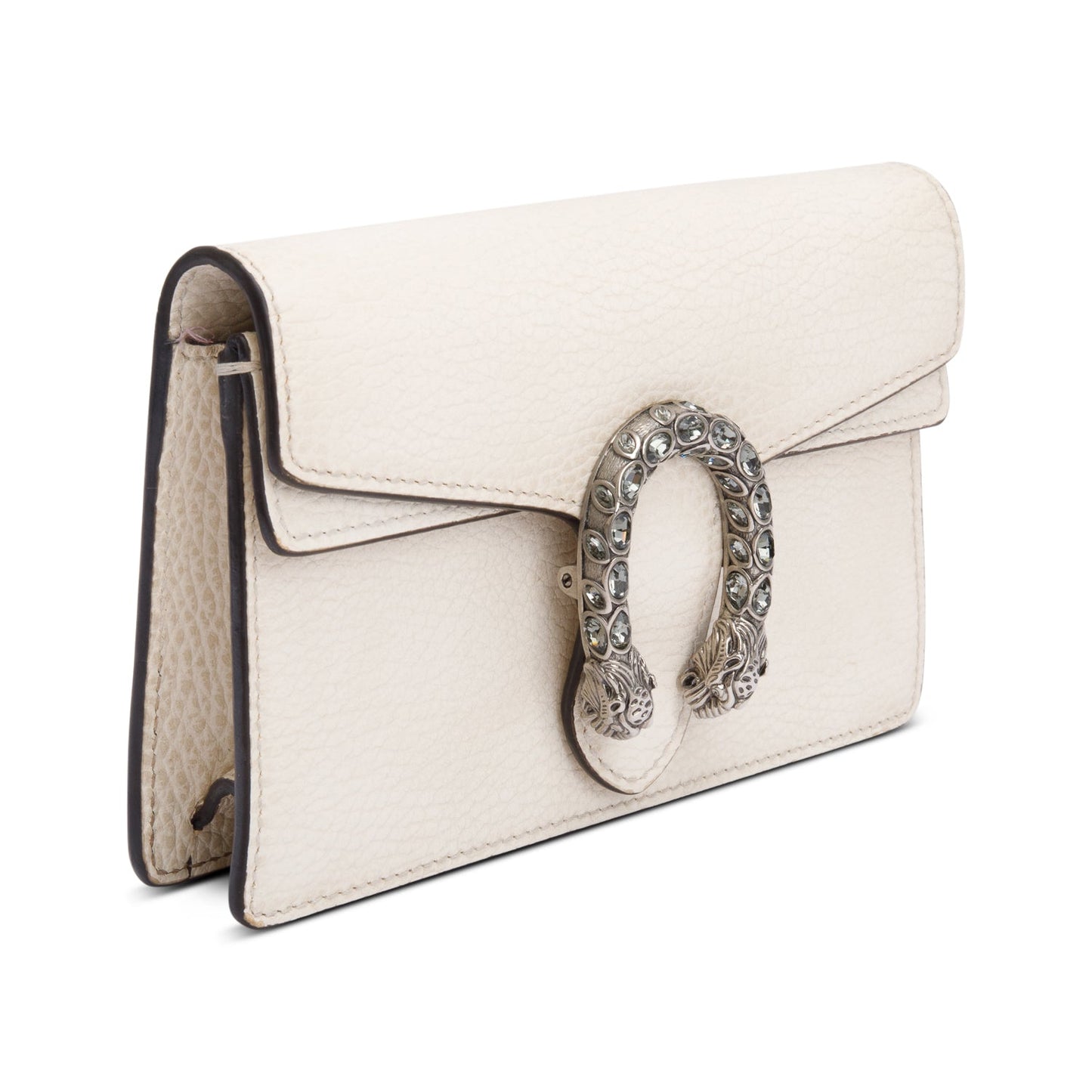 Gucci White Calfskin Leather Super Mini Dionysus Bag