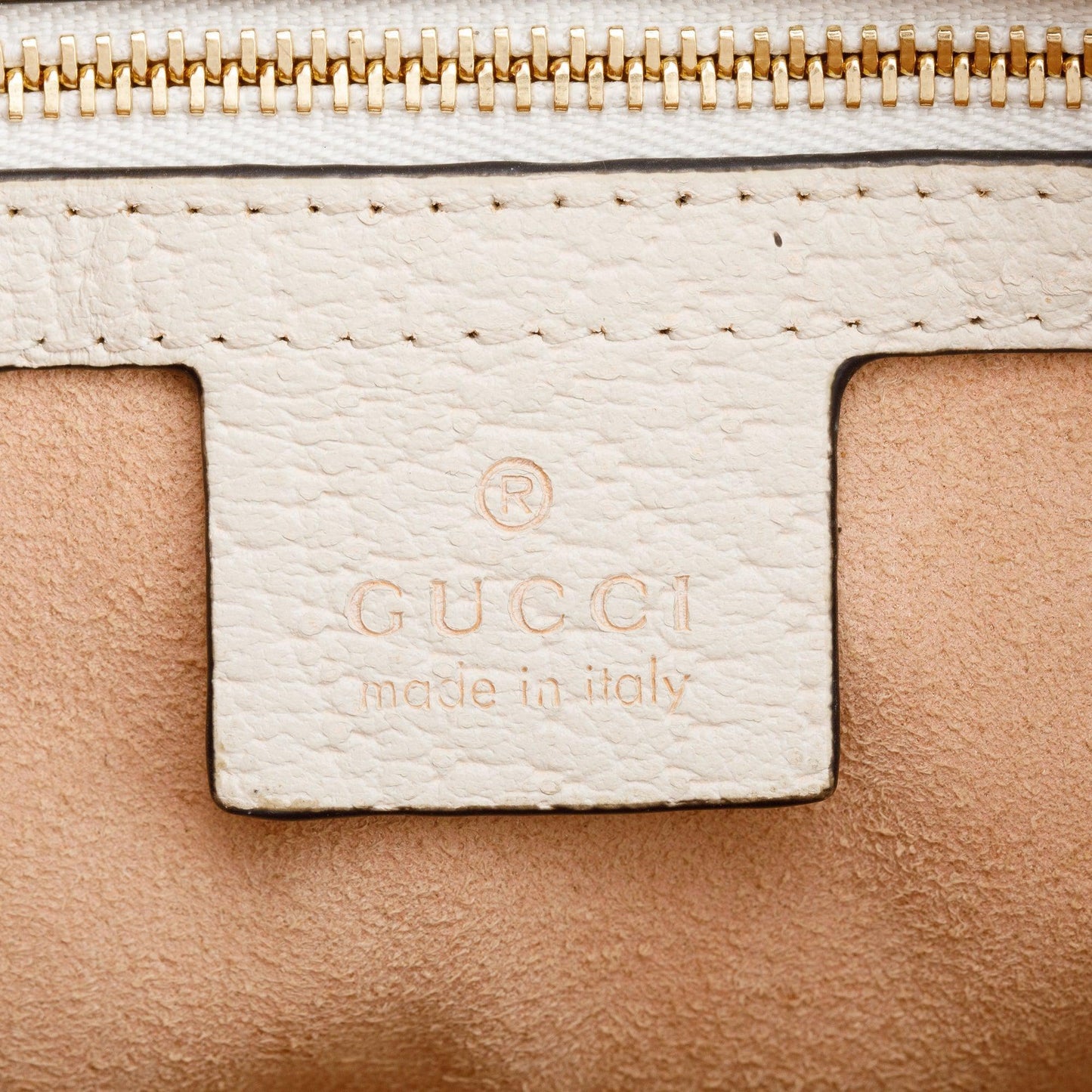 Gucci White Calfskin Leather Web Medium Ophidia Boston Bag