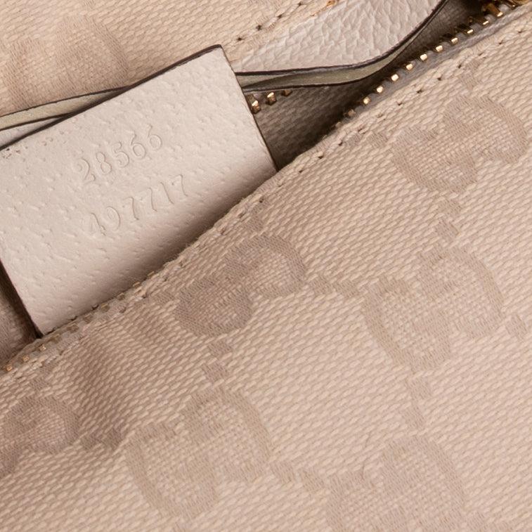 Gucci White GG Canvas Waist Bag