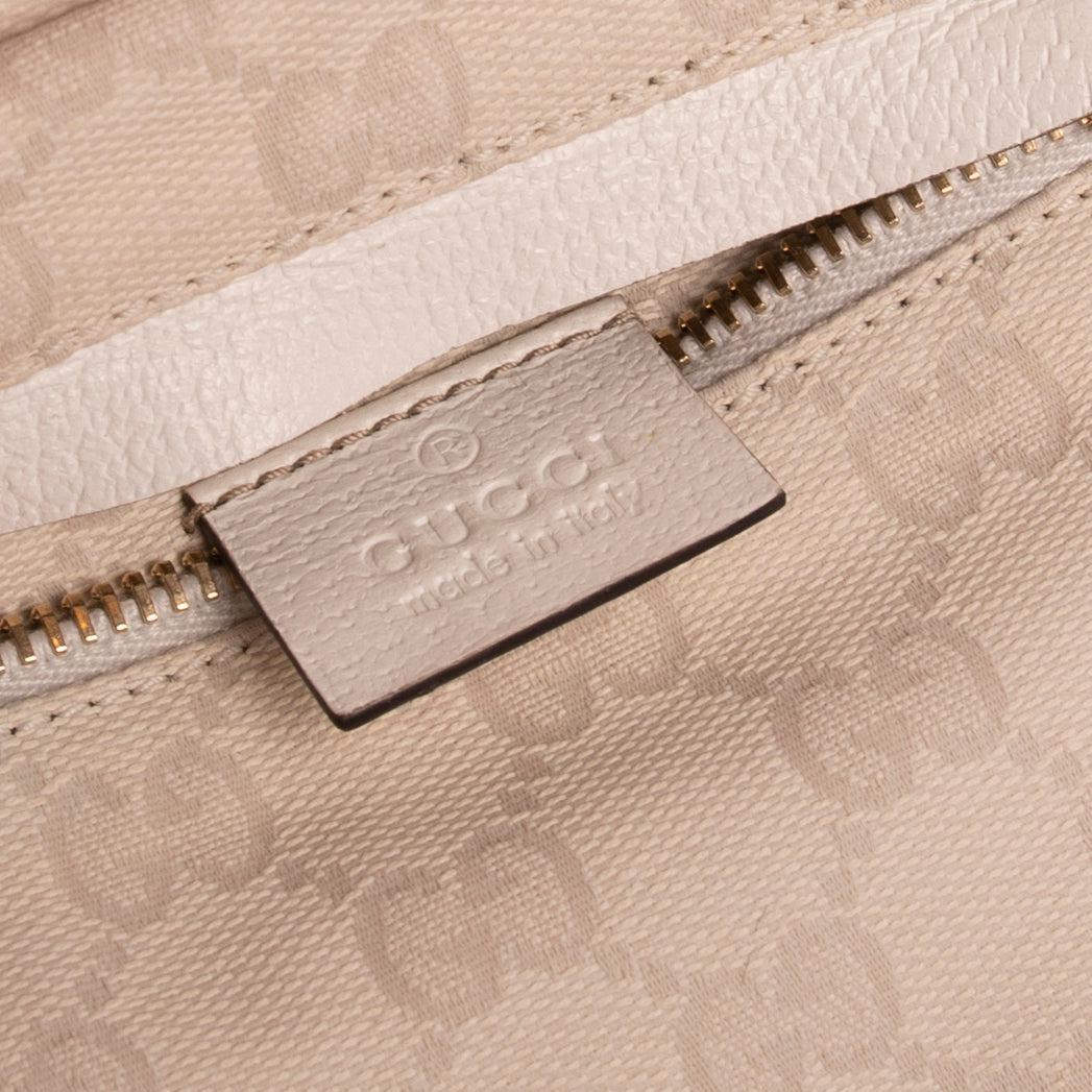 Gucci White GG Canvas Waist Bag