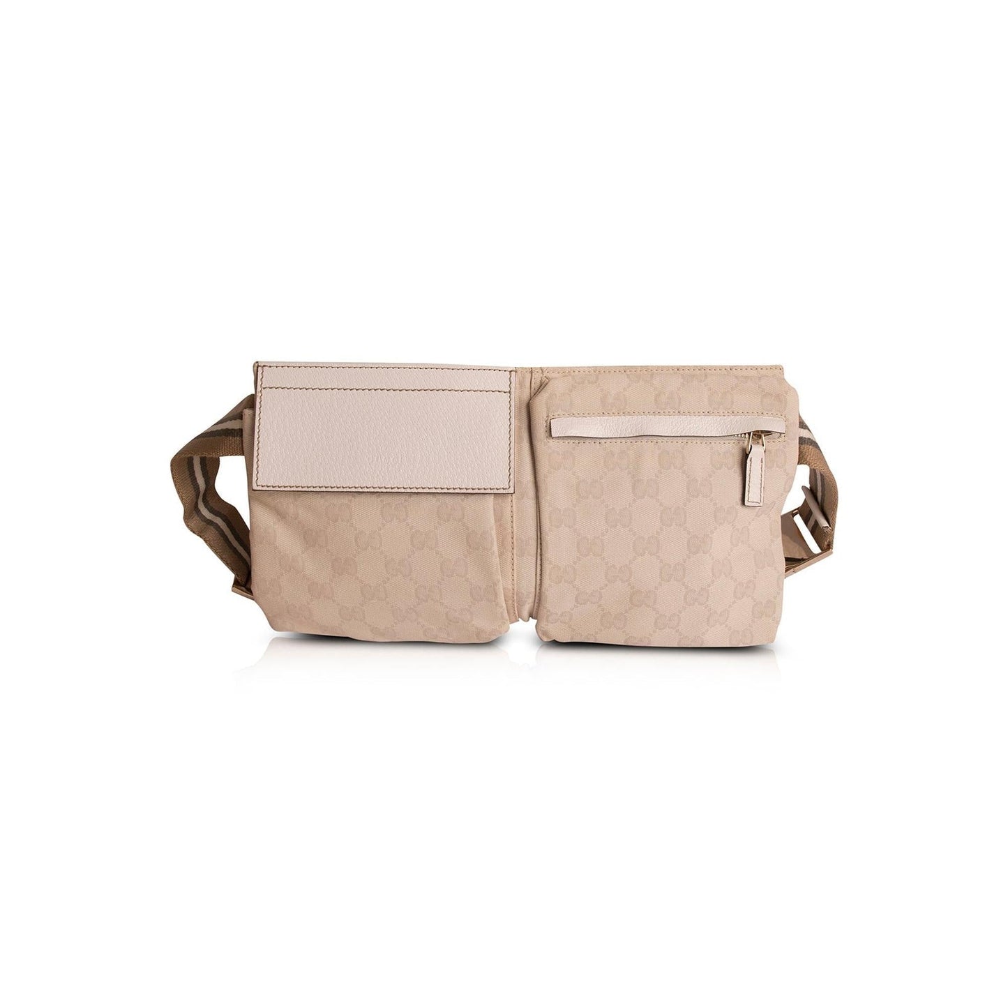 Gucci White GG Canvas Waist Bag