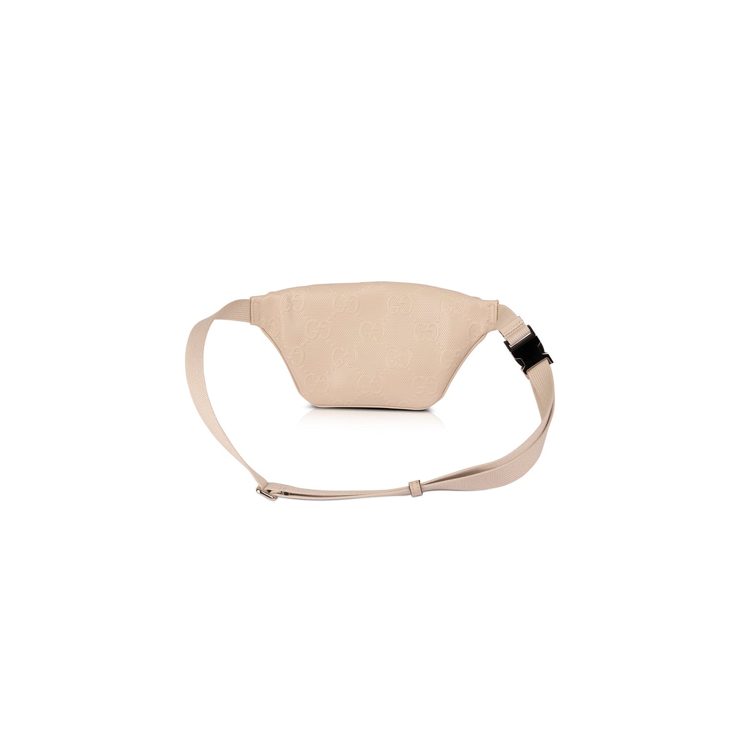 Gucci White GG Embossed Belt Bag