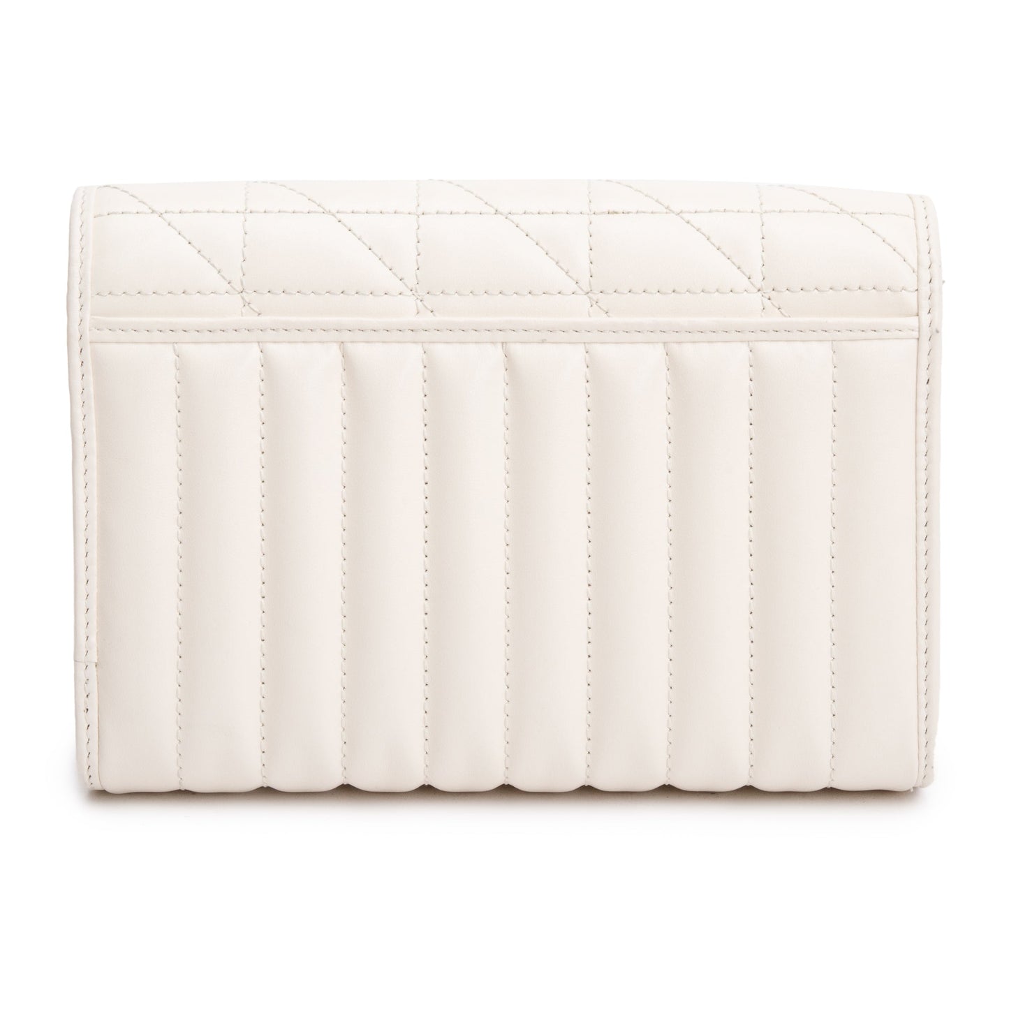 Gucci White GG Marmont Matelasse Leather Mini Chain Wallet