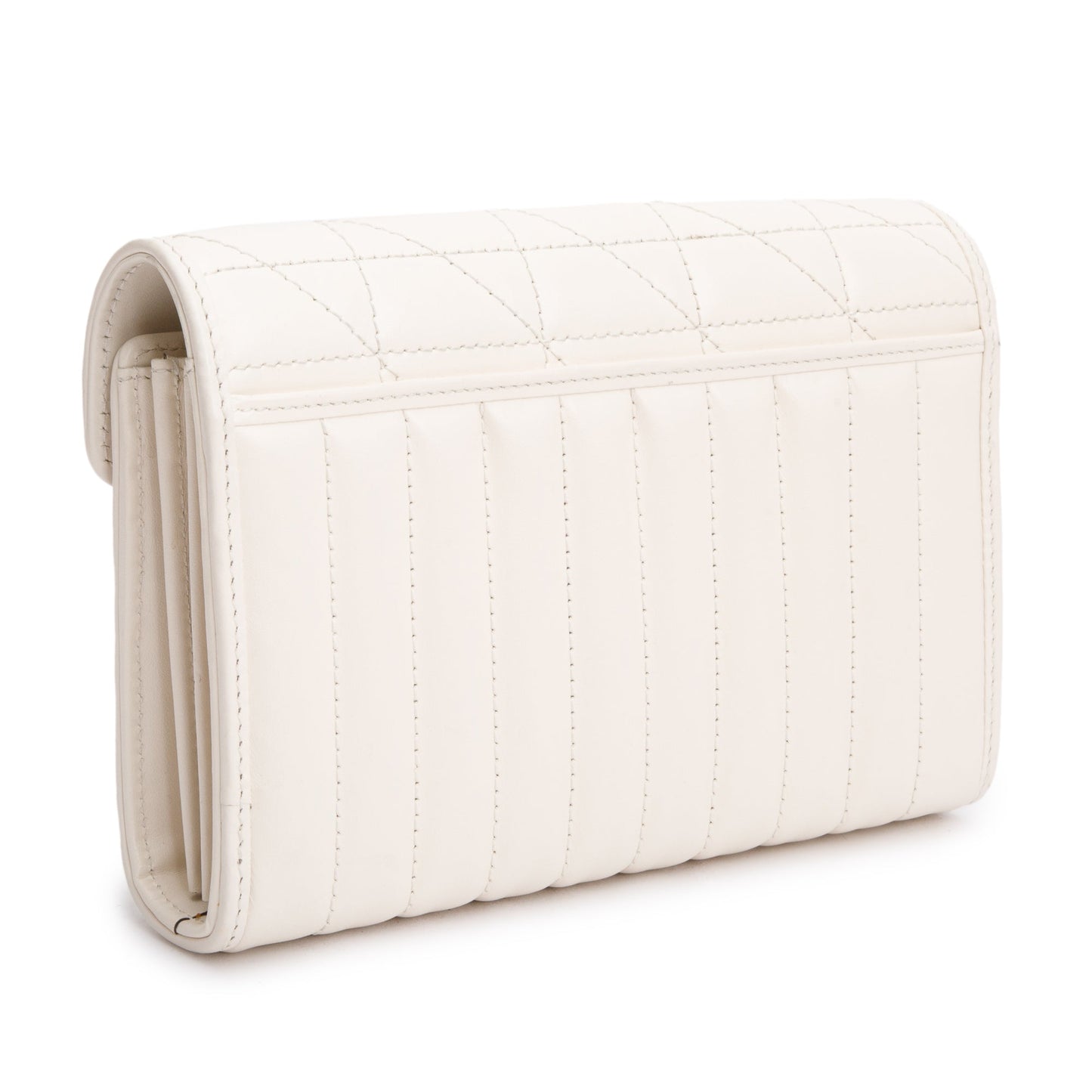 Gucci White GG Marmont Matelasse Leather Mini Chain Wallet