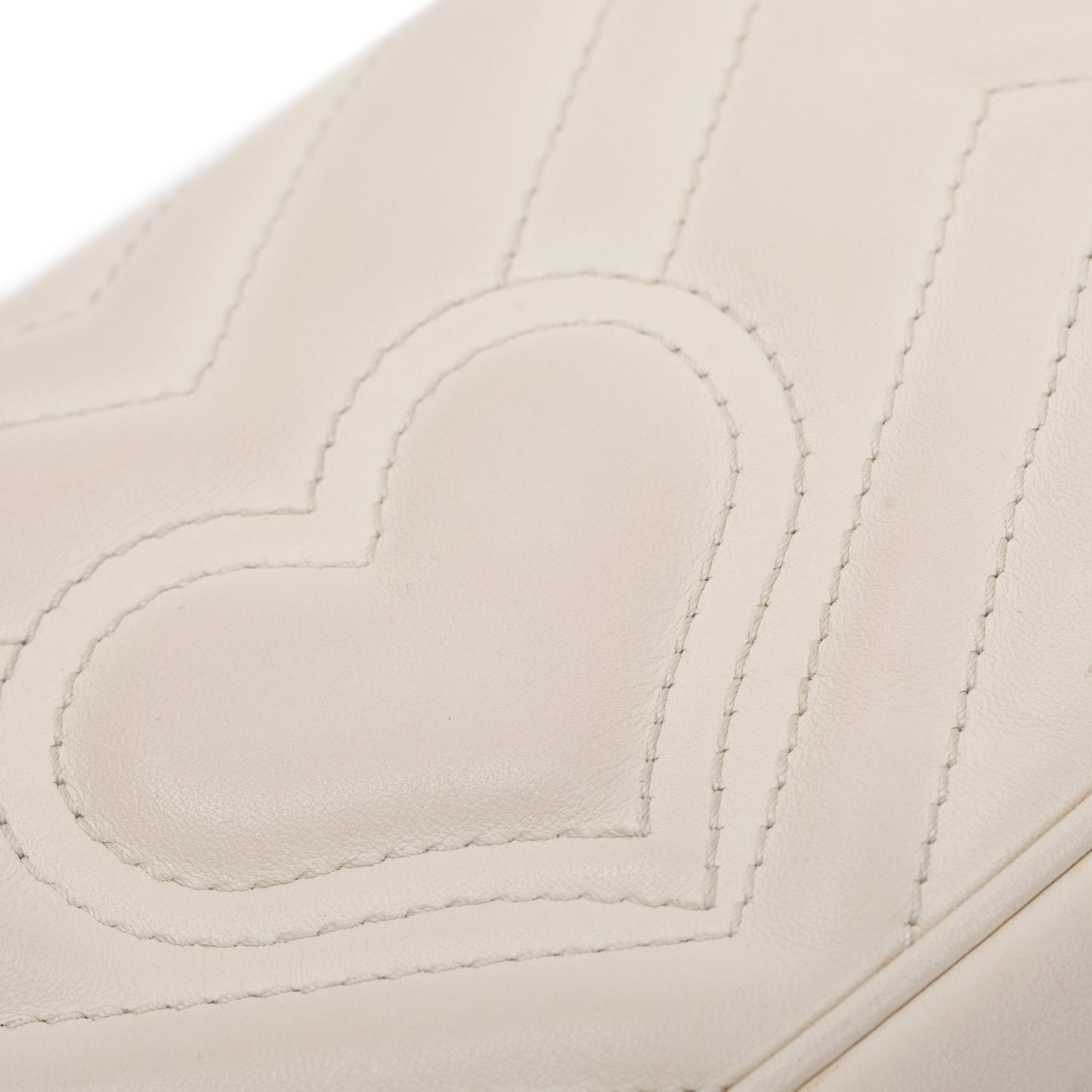Gucci White GG Marmont Matelasse Leather Super Mini Bag