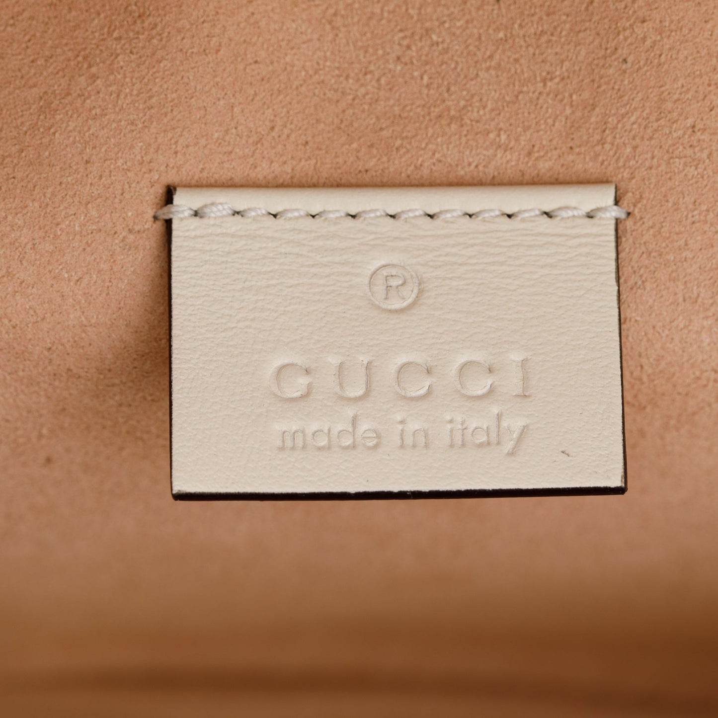 Gucci White GG Marmont Matelasse Mini Round Backpack