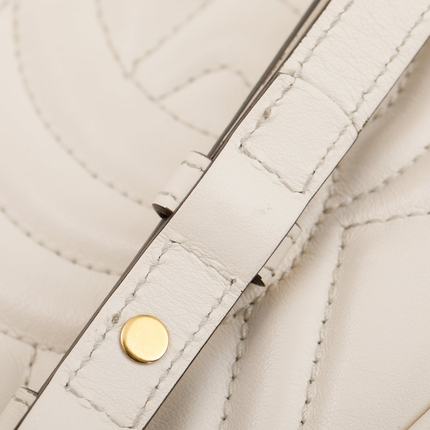 Gucci White GG Marmont Matelasse Small Shoulder Bag