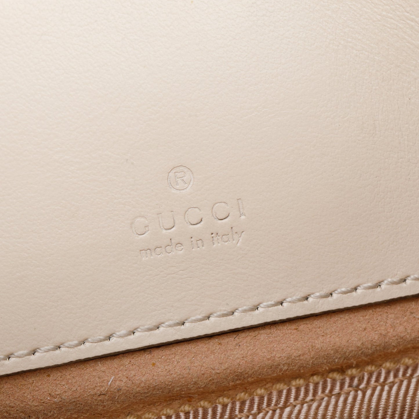 Gucci White GG Marmont Mini Chain Crossbody Bag