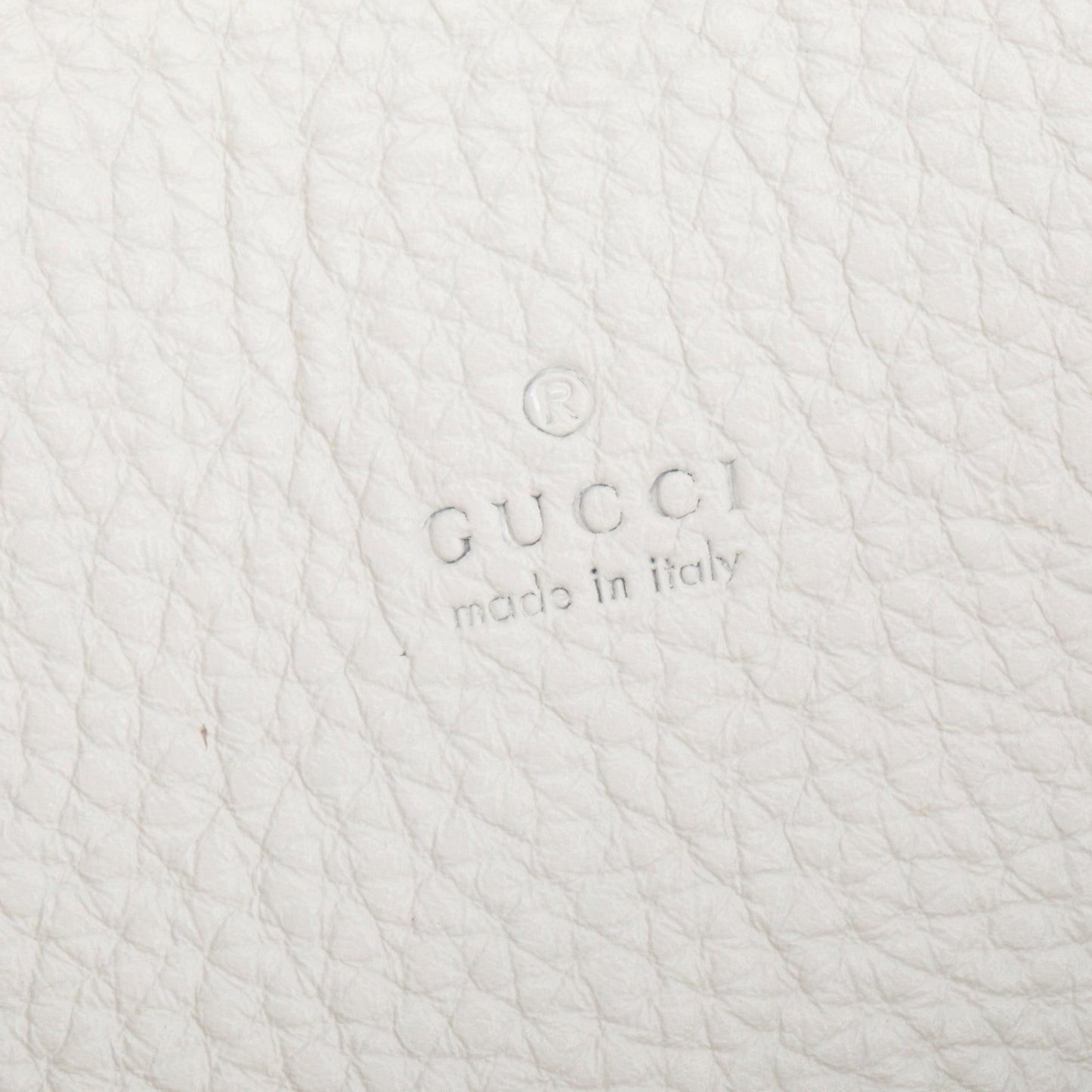 Gucci White Grained Leather Jackie 1961 Medium Crossbody Bag