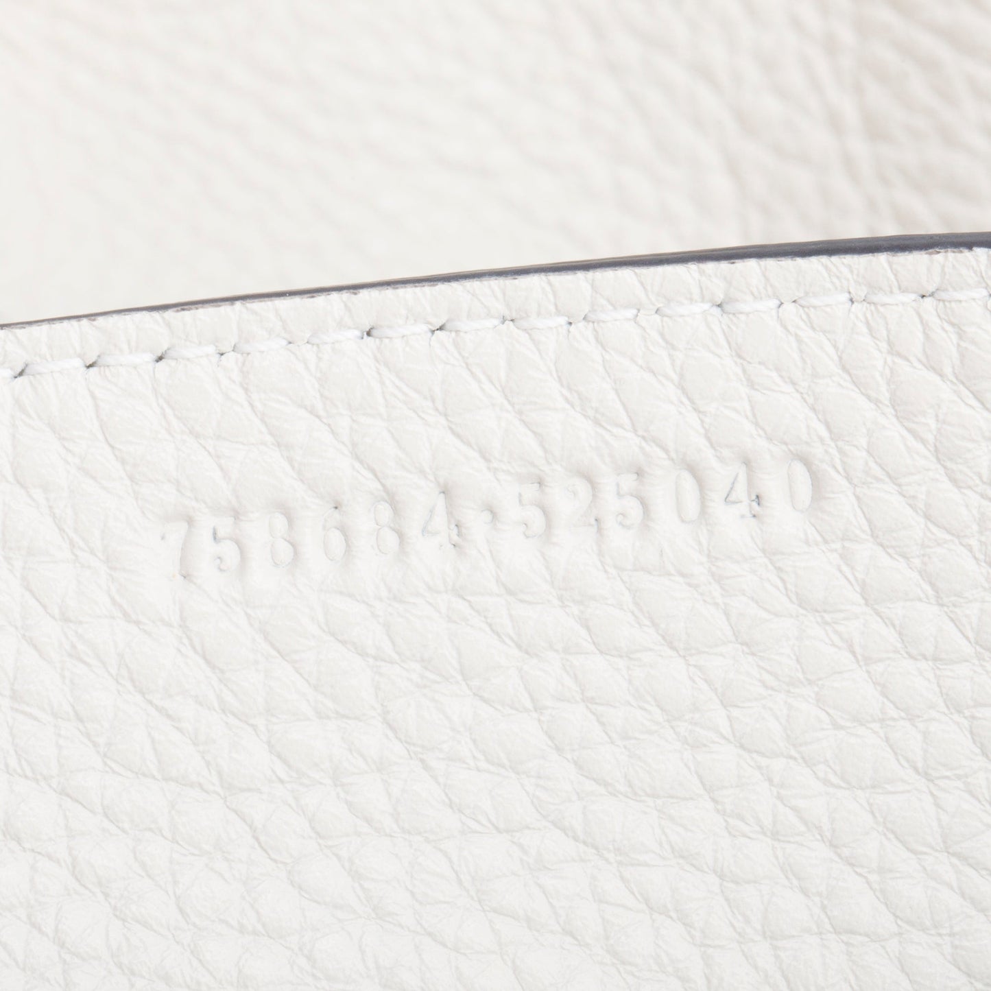 Gucci White Grained Leather Jackie 1961 Medium Crossbody Bag