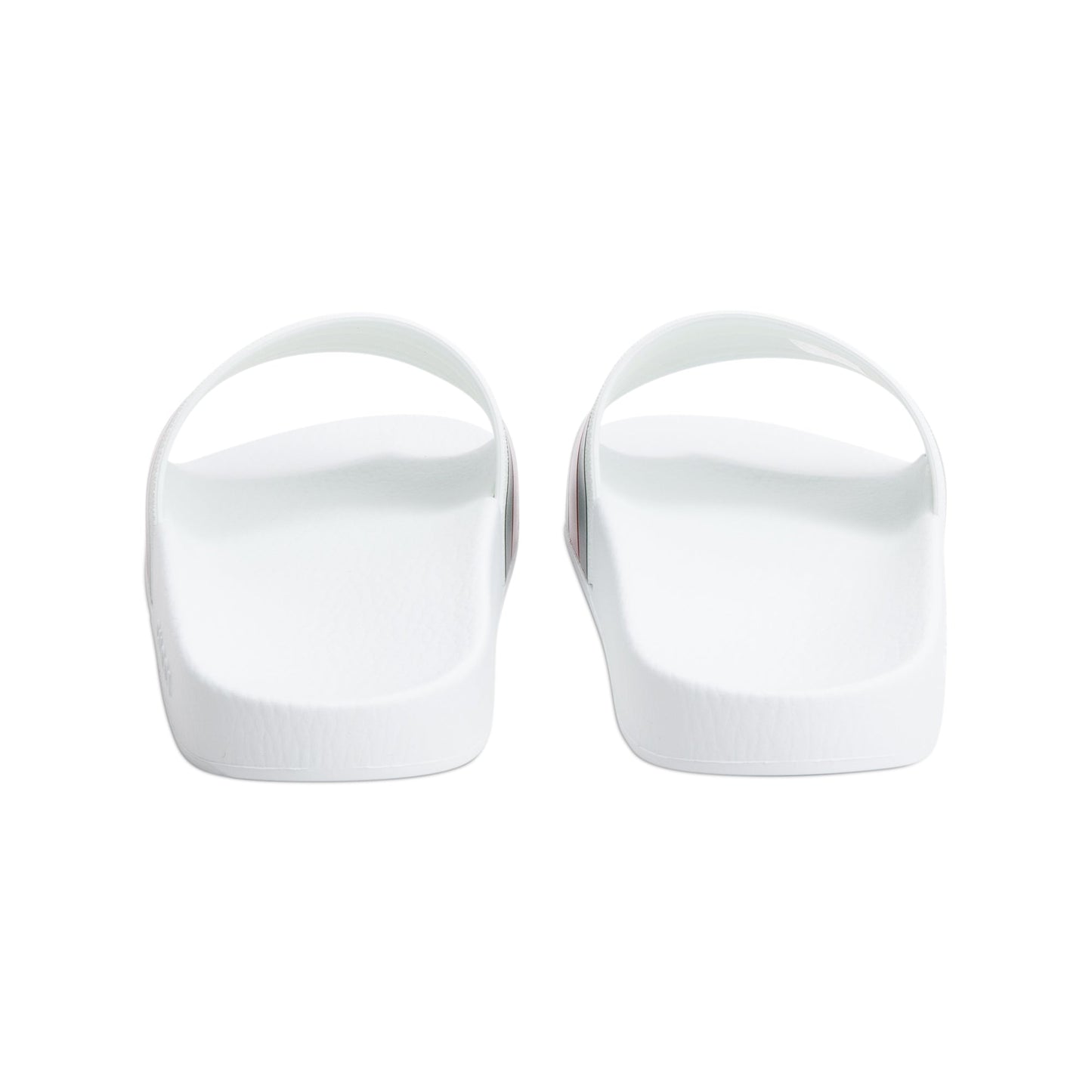 Gucci White, Green & Red Web Accent Rubber Slides