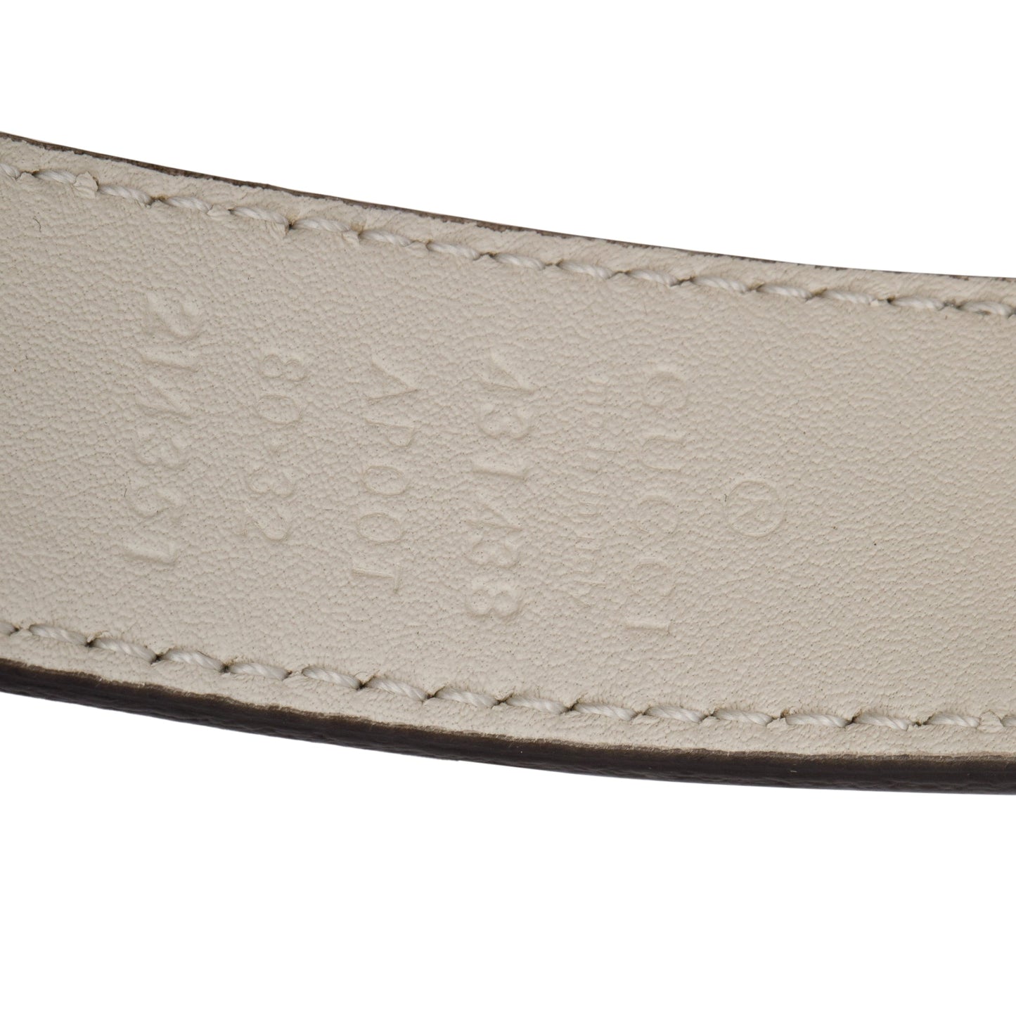 Gucci White Leather Metal Flower Buckle Thin Belt, 80 32