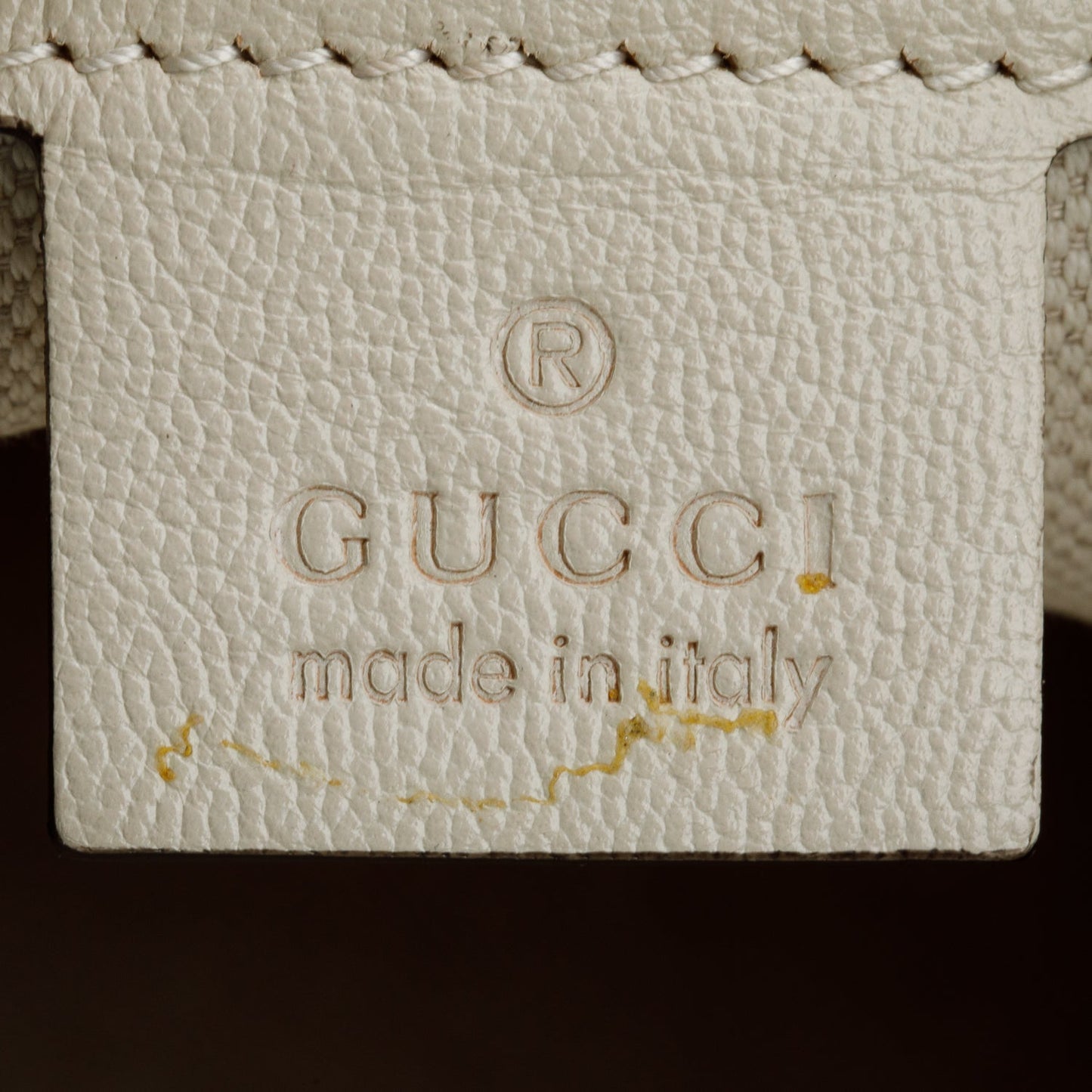 Gucci White Leather Trim GG Canvas Medium Horsebit 1955 Tote