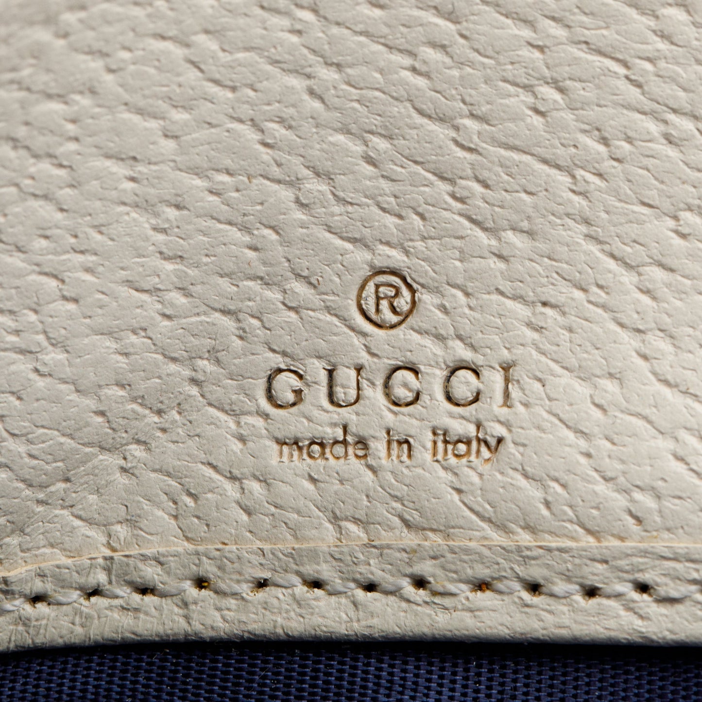 Gucci White Leather Web Ophidia GG Zip Around Wallet