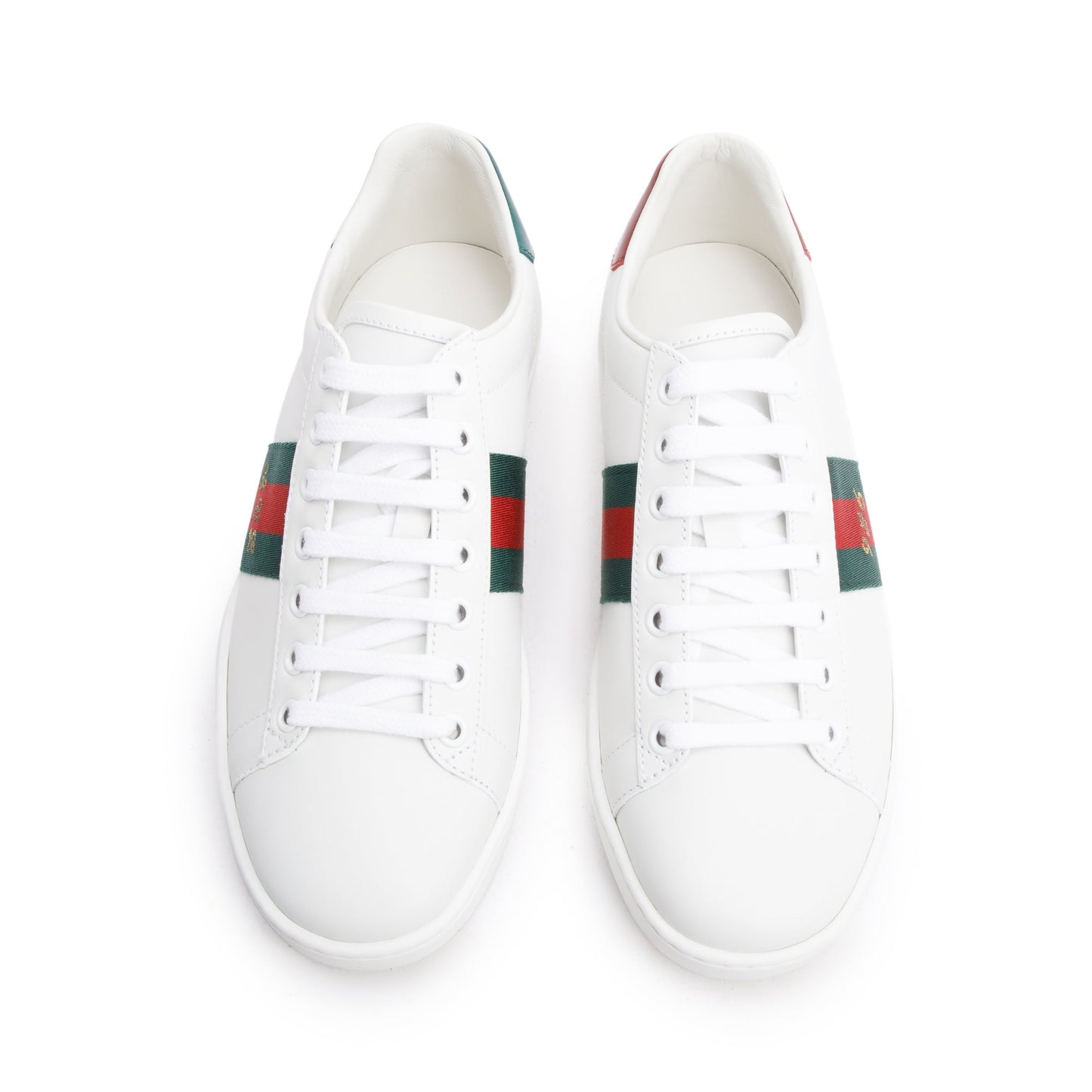 Gucci White Leather Web Women's Ace Sneakers, Size 37