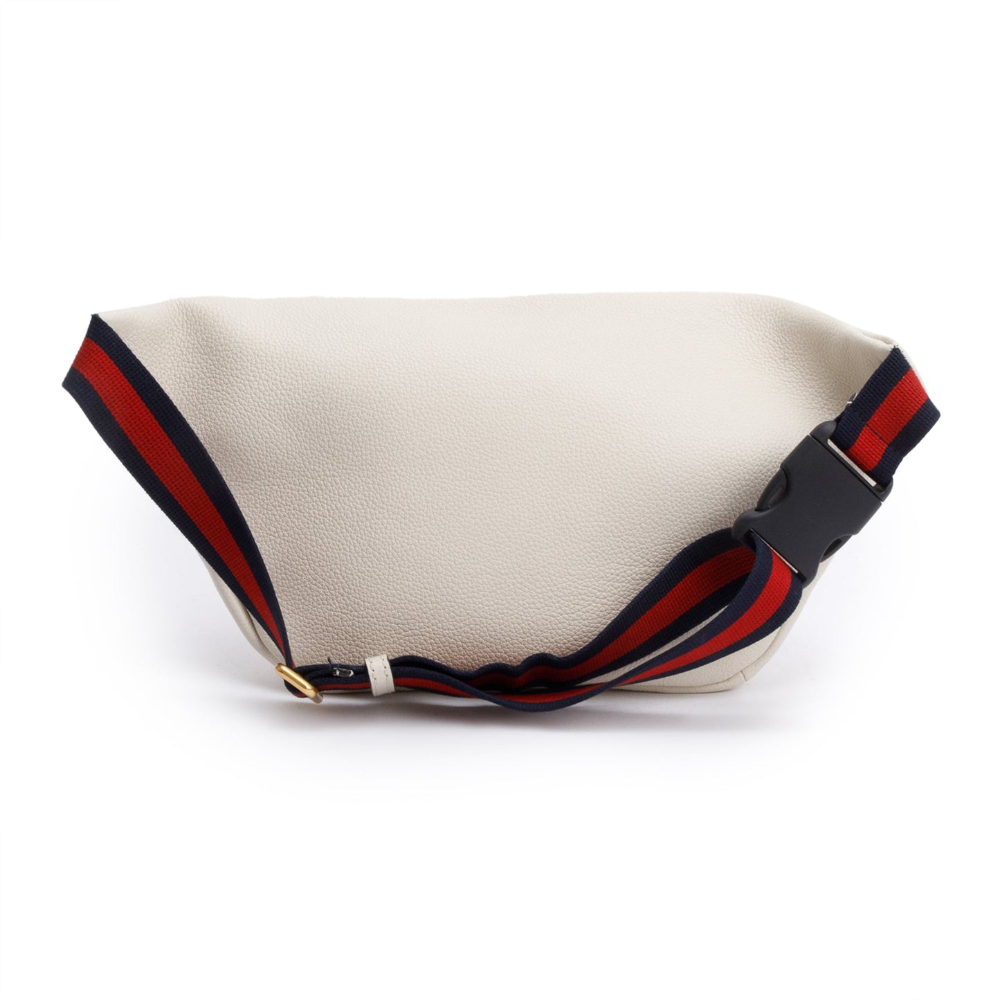 Gucci White Logo Print Calfskin Leather Large Belt Bag