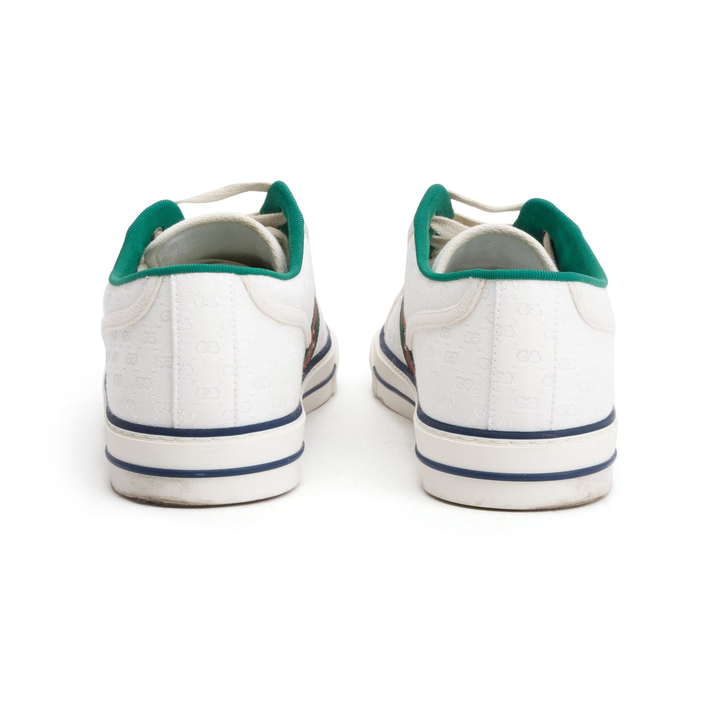 Gucci White Micro GG Canvas Web Men's Tennis 1977 Sneakers, Size 11.5