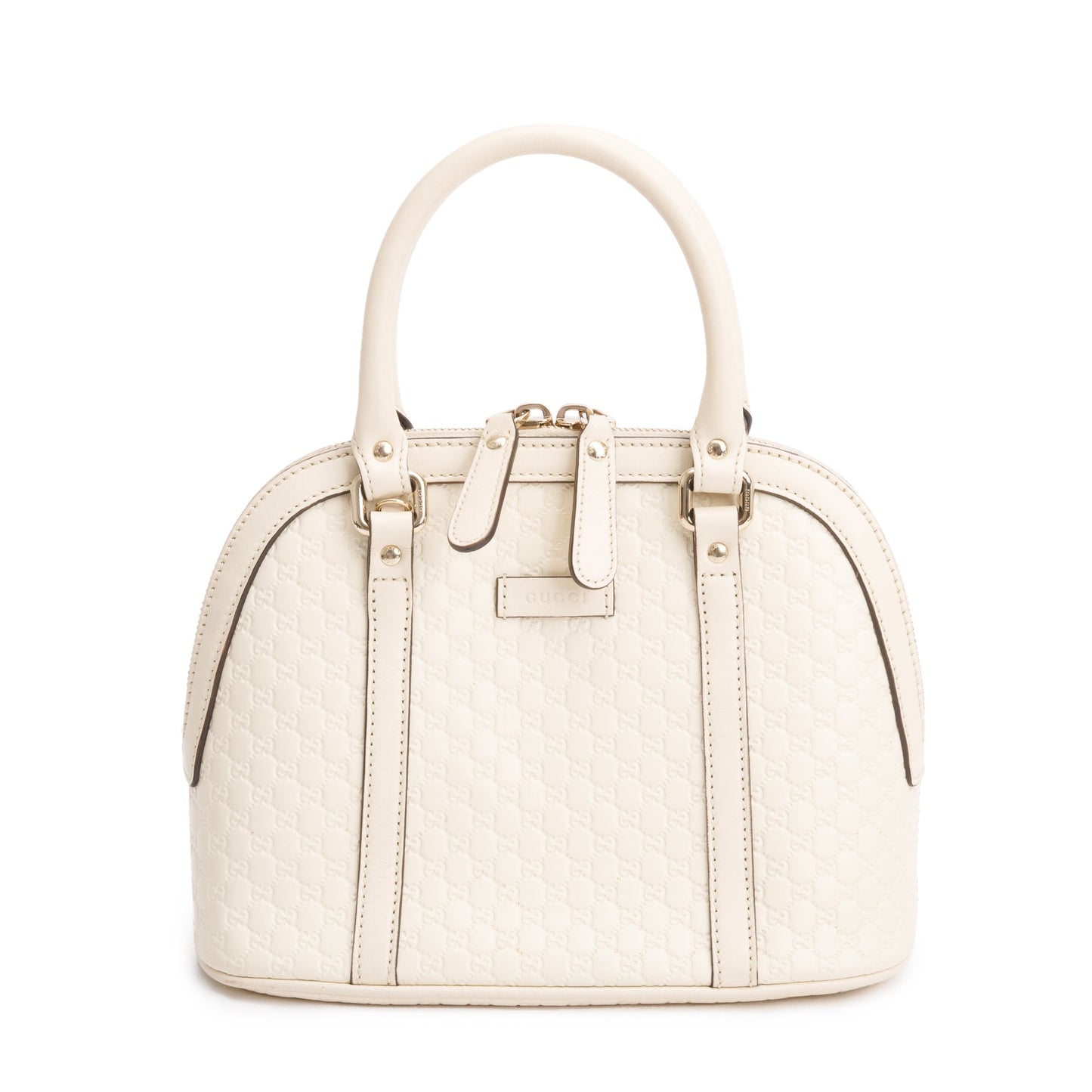 Gucci White Microguccissima Leather Mini Dome Bag