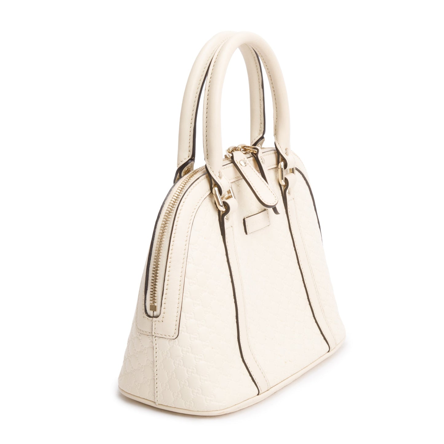 Gucci White Microguccissima Leather Mini Dome Bag