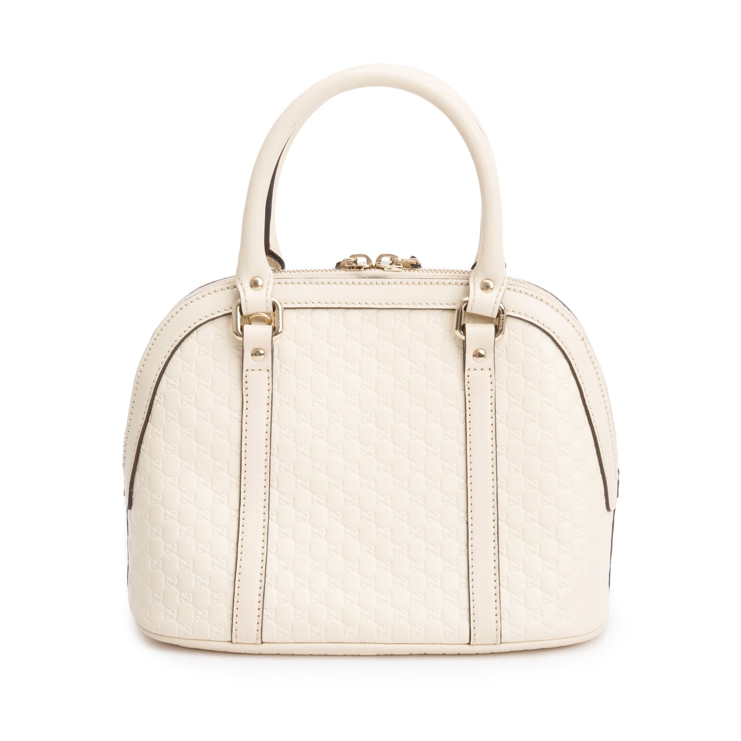 Gucci White Microguccissima Leather Mini Dome Bag