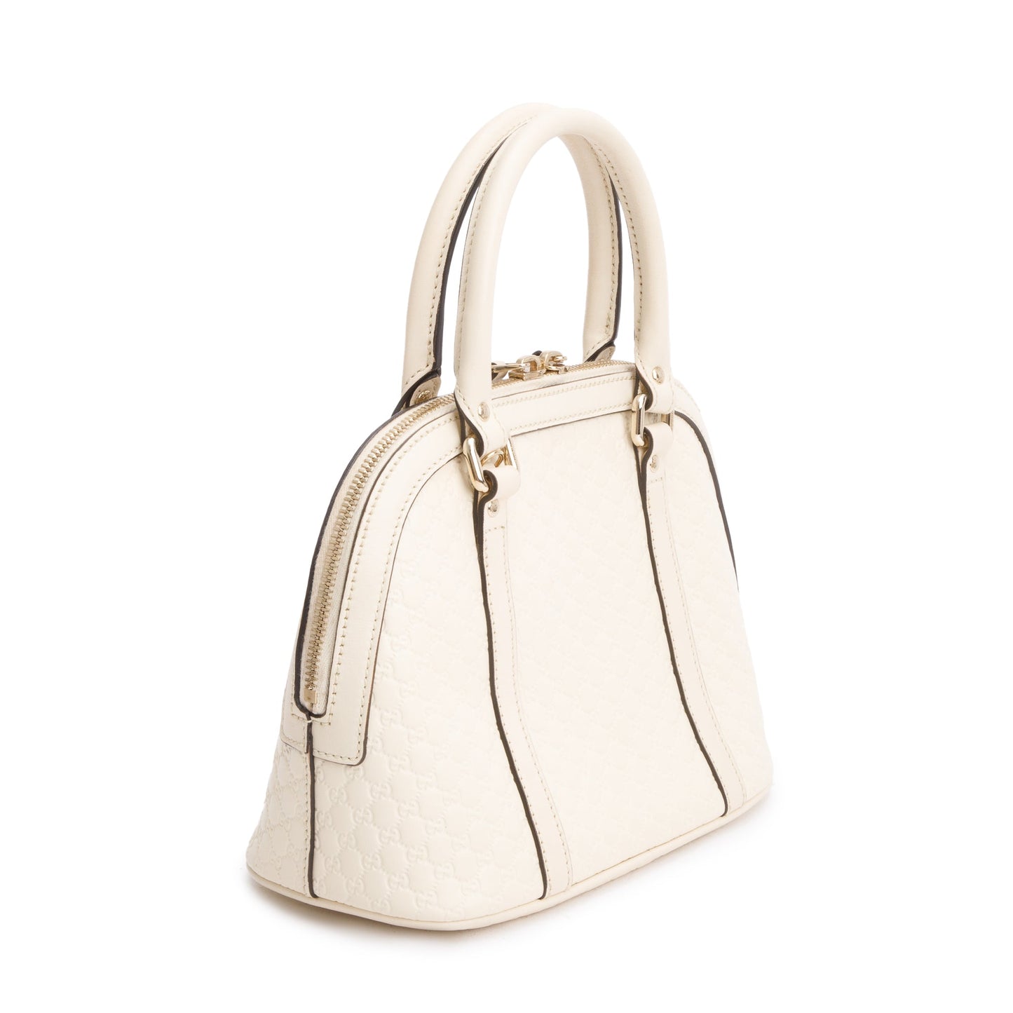 Gucci White Microguccissima Leather Mini Dome Bag