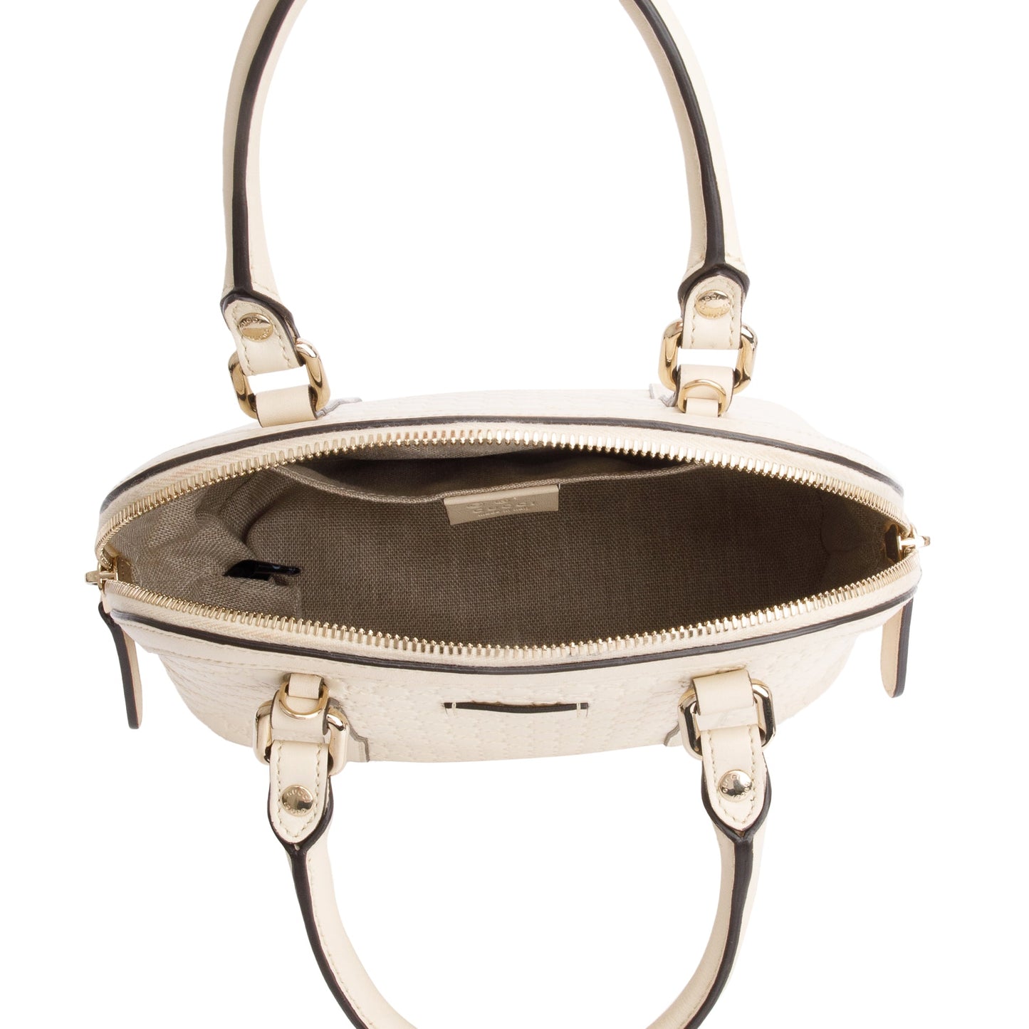 Gucci White Microguccissima Leather Mini Dome Bag
