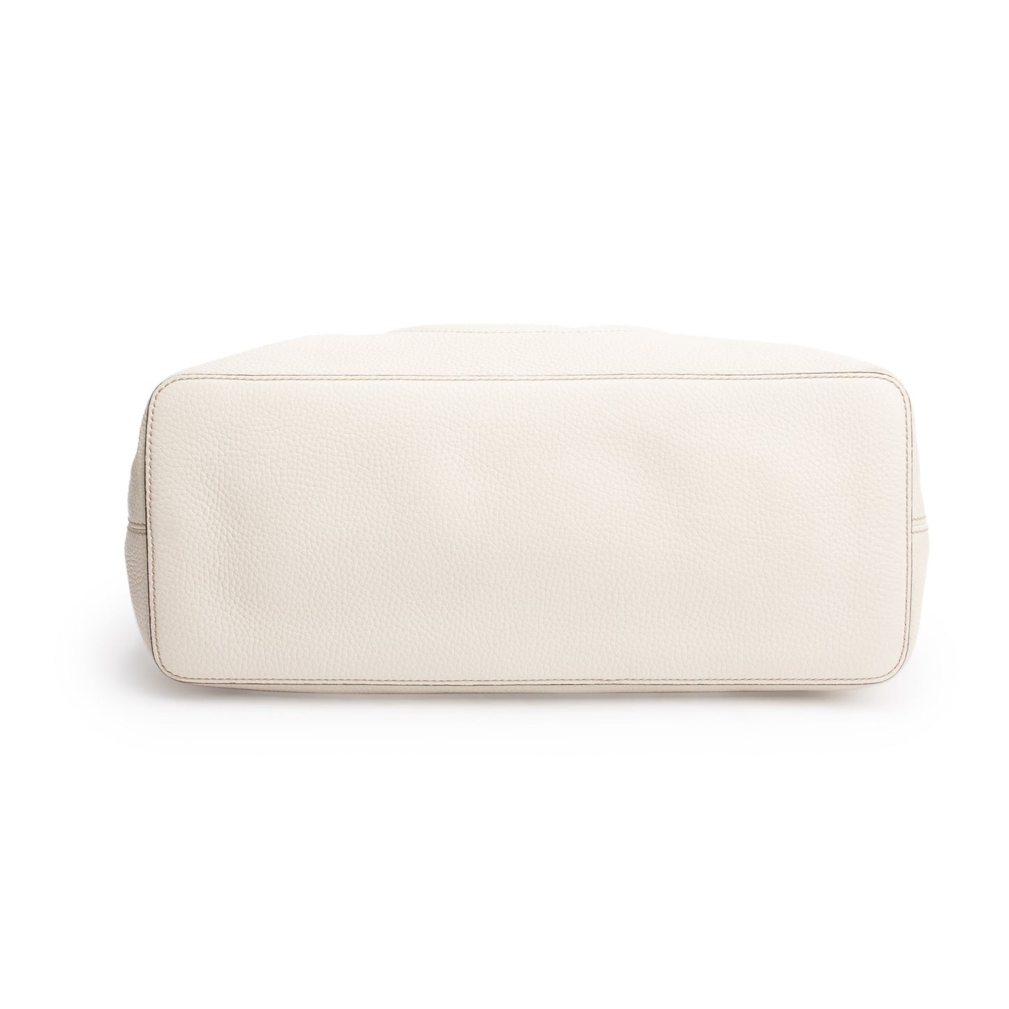 Gucci White Pebbled Calfskin Leather Convertible Soho Hobo Bag
