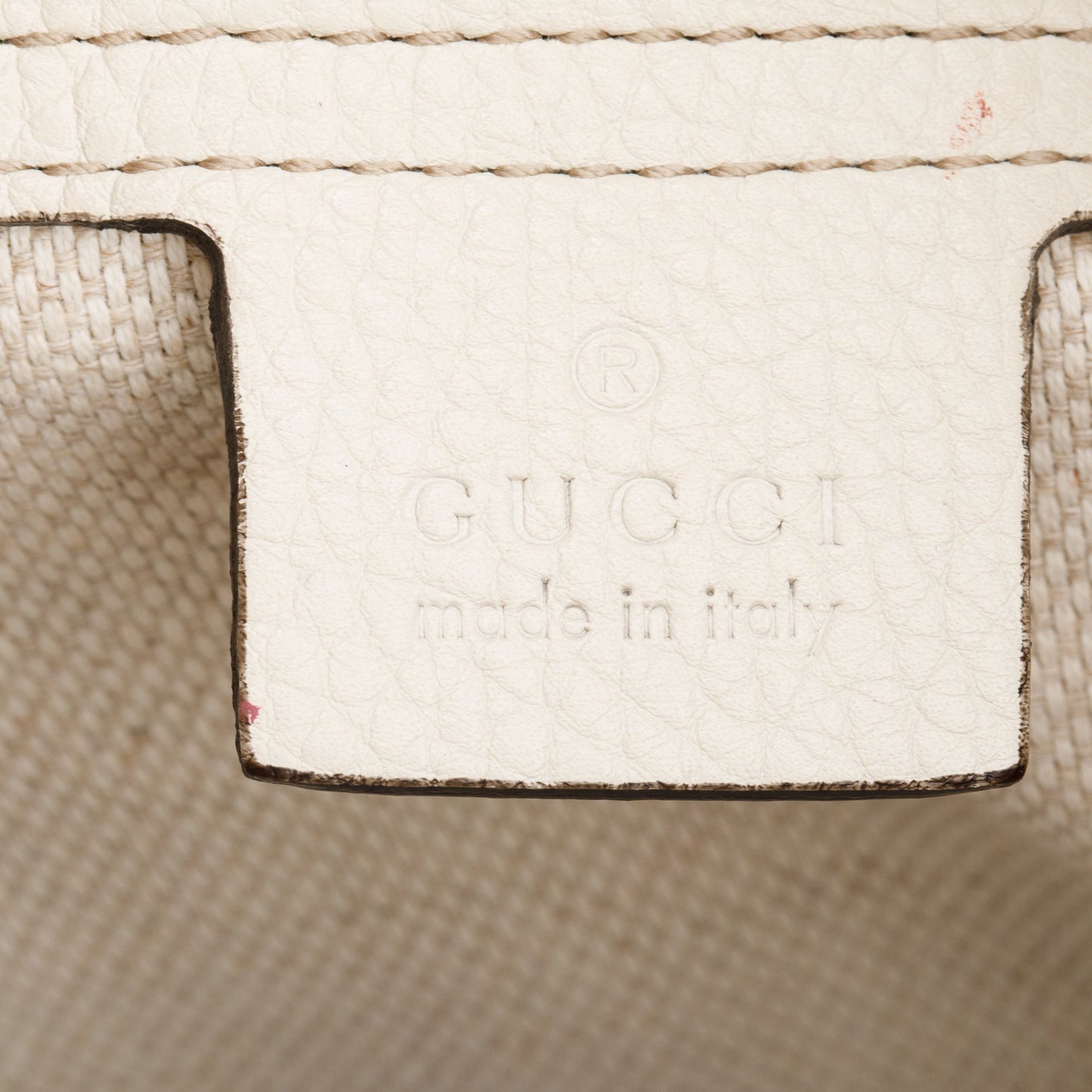 Gucci White Pebbled Calfskin Leather Convertible Soho Hobo Bag