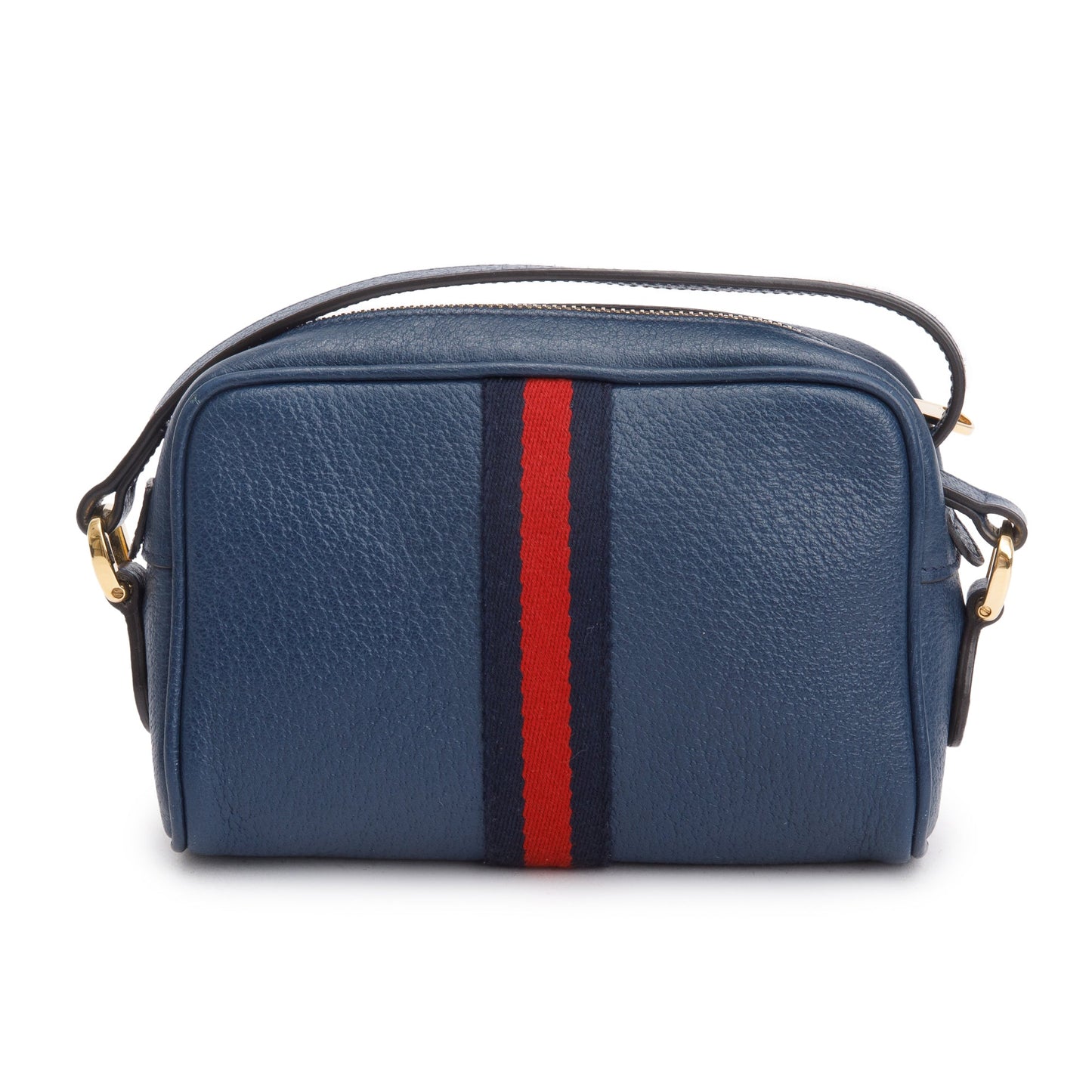 Gucci Blue Textured Dollar Calfskin Leather Mini Ophidia Crossbody Bag