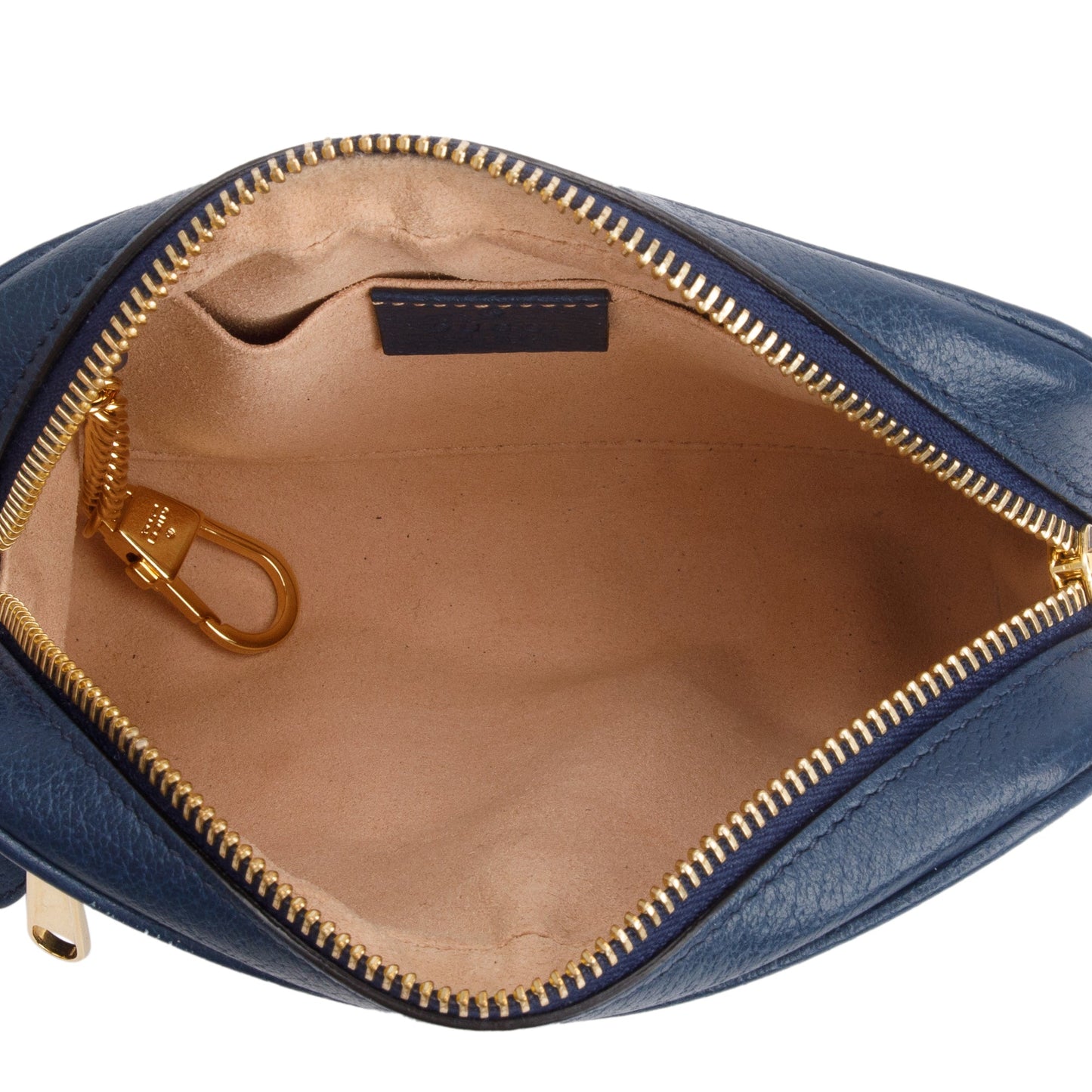 Gucci Blue Textured Dollar Calfskin Leather Mini Ophidia Crossbody Bag