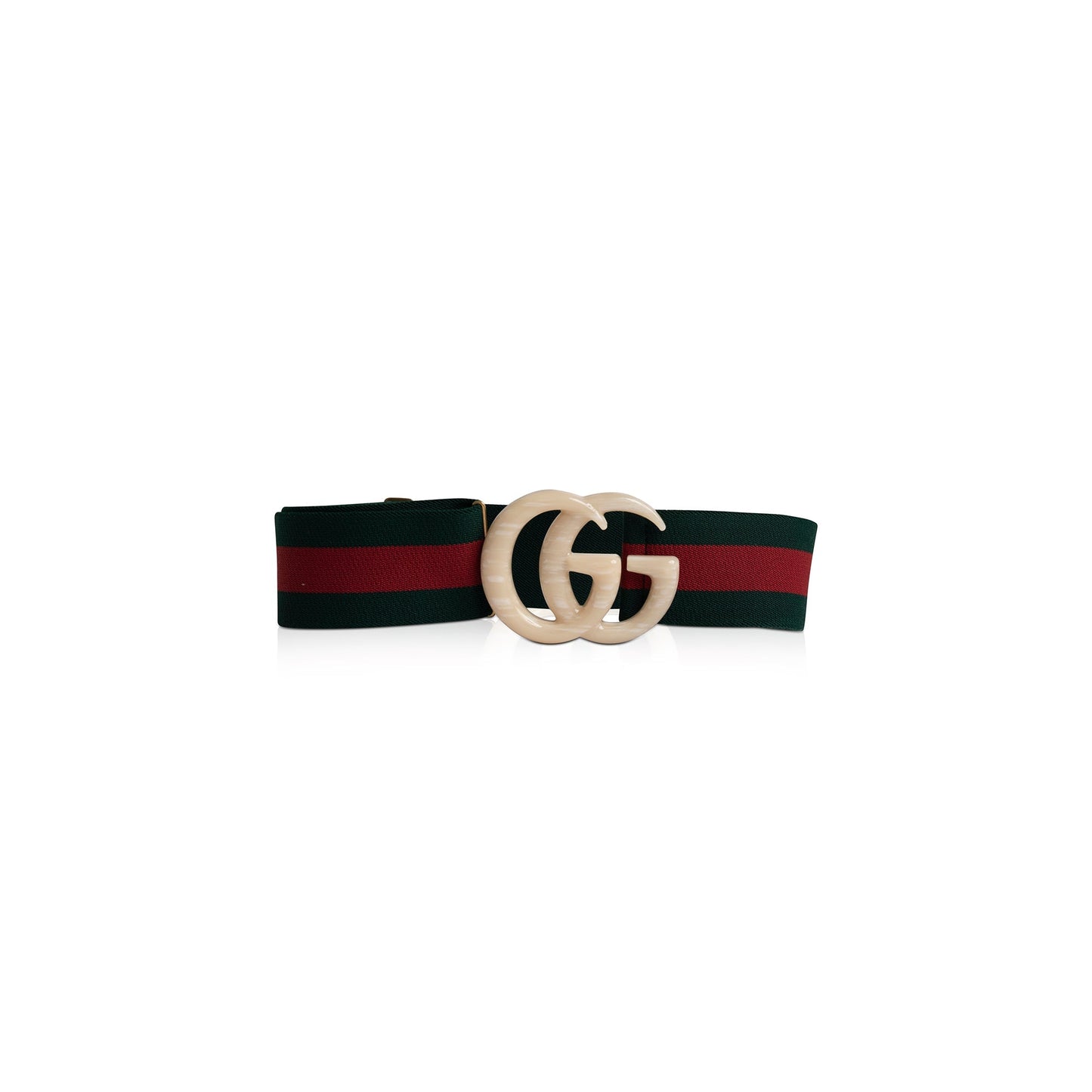 Gucci Wide Elastic Web Belt with GG Buckle