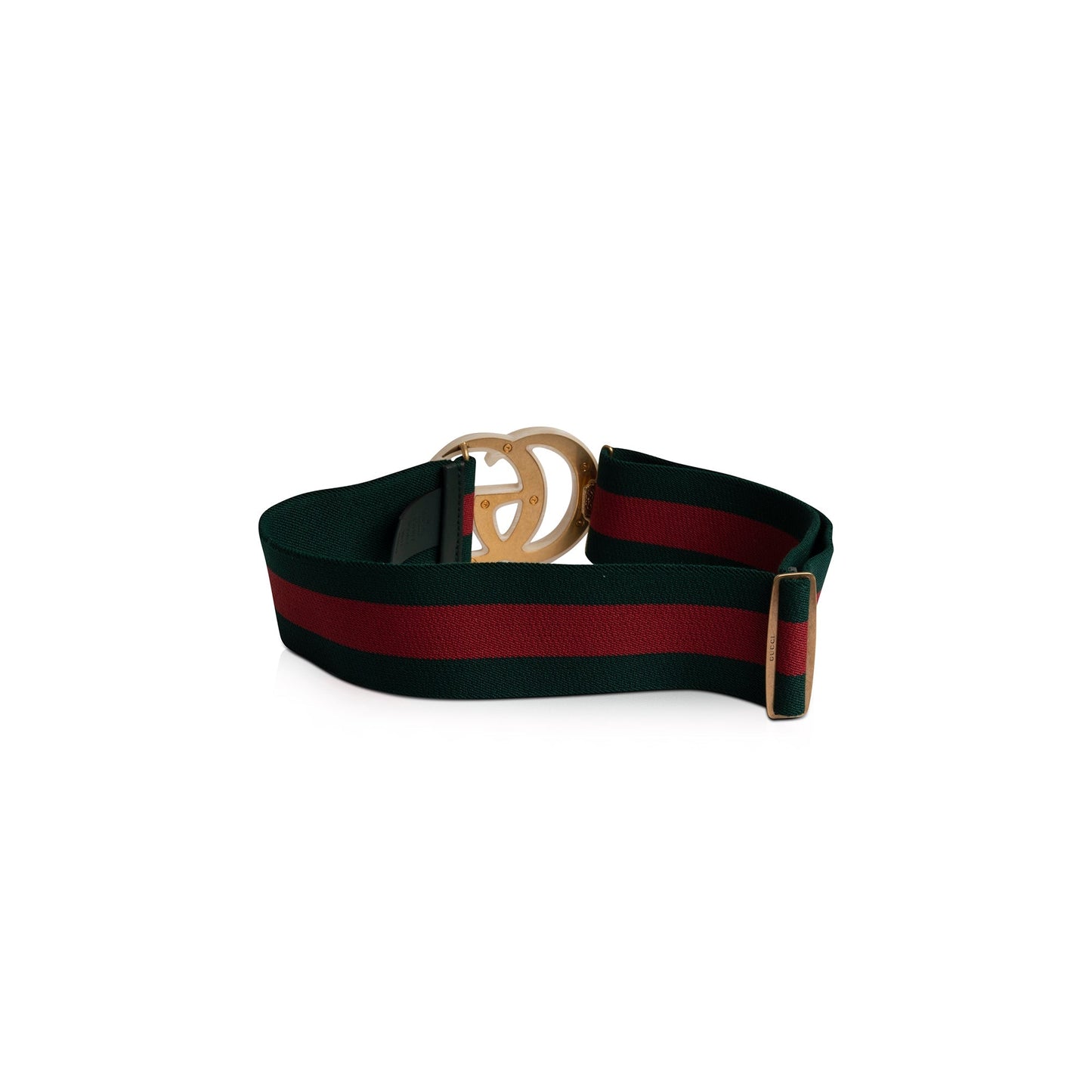Gucci Wide Elastic Web Belt with GG Buckle