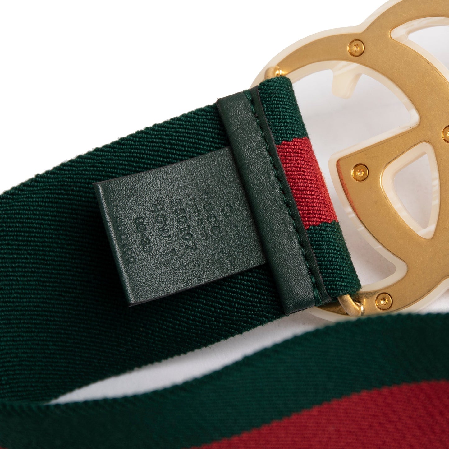 Gucci Wide Elastic Web Belt with GG Buckle