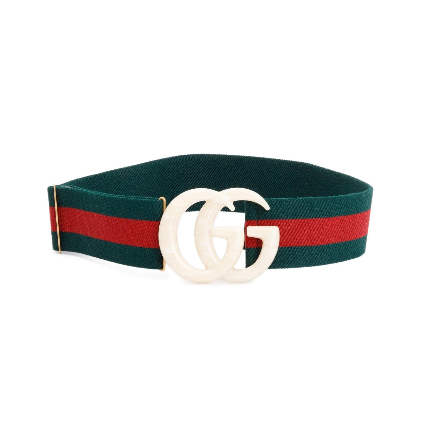 Gucci Wide Elastic Web Belt with GG Buckle