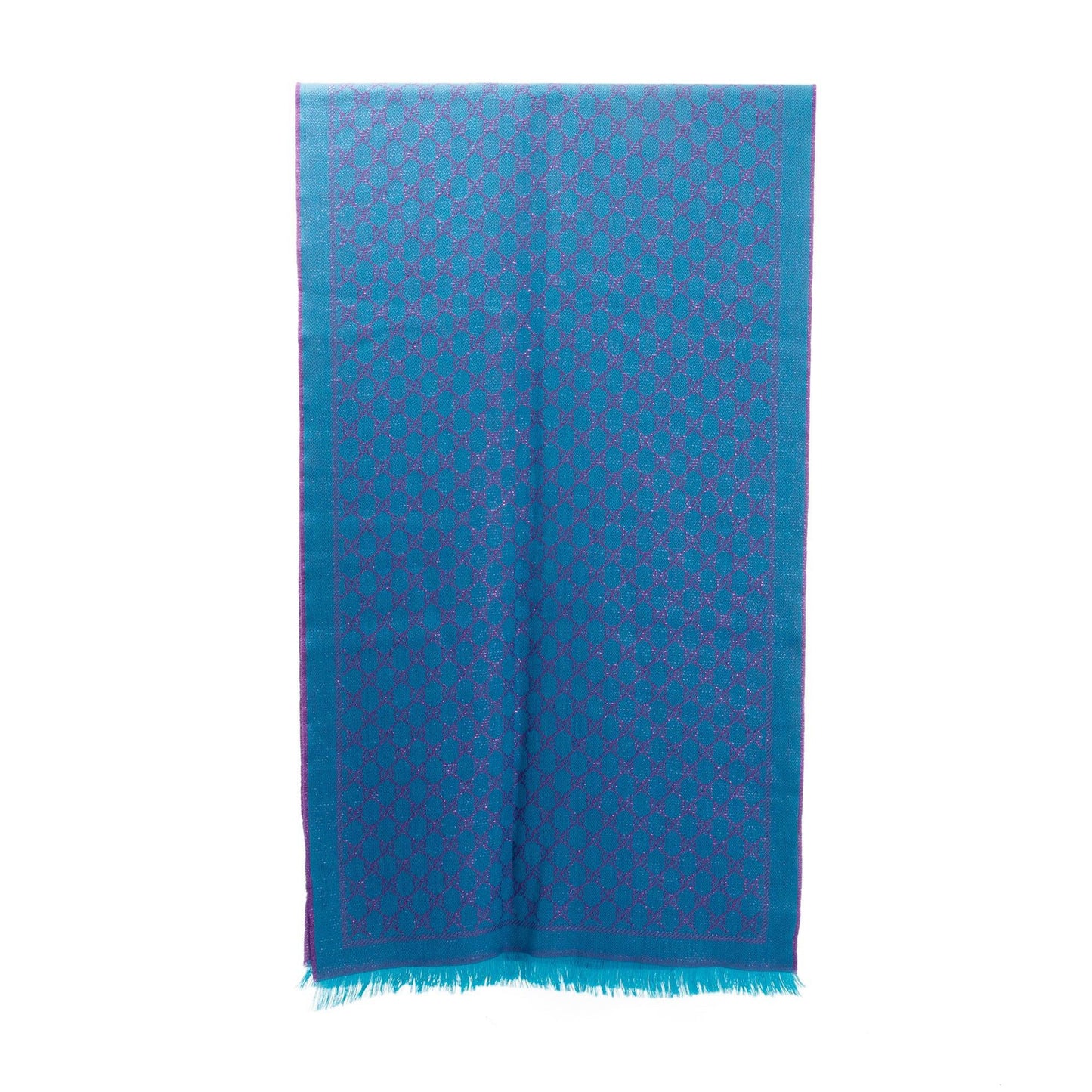 Gucci Wool Jacquard Monogram Reversible Scarf
