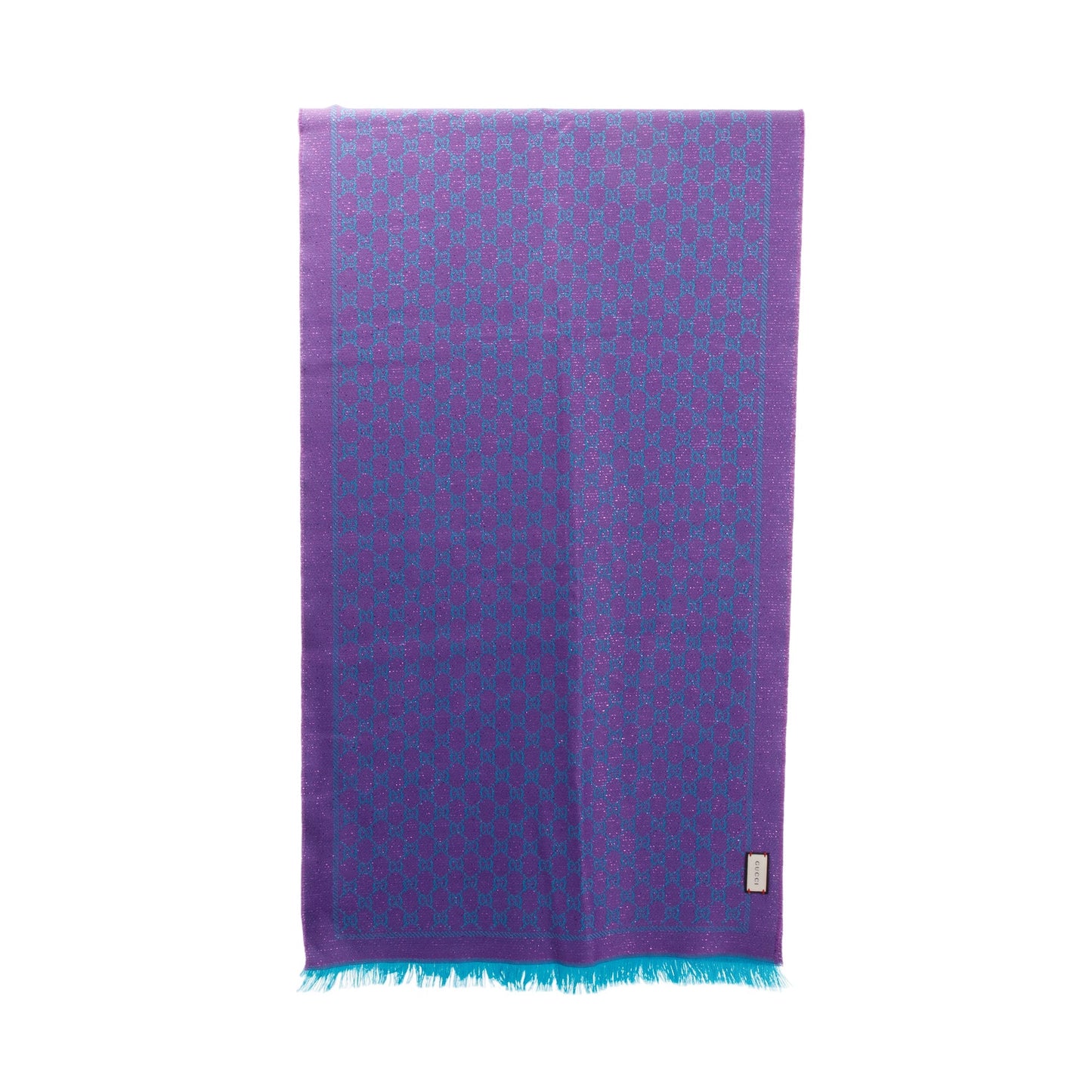 Gucci Wool Jacquard Monogram Reversible Scarf