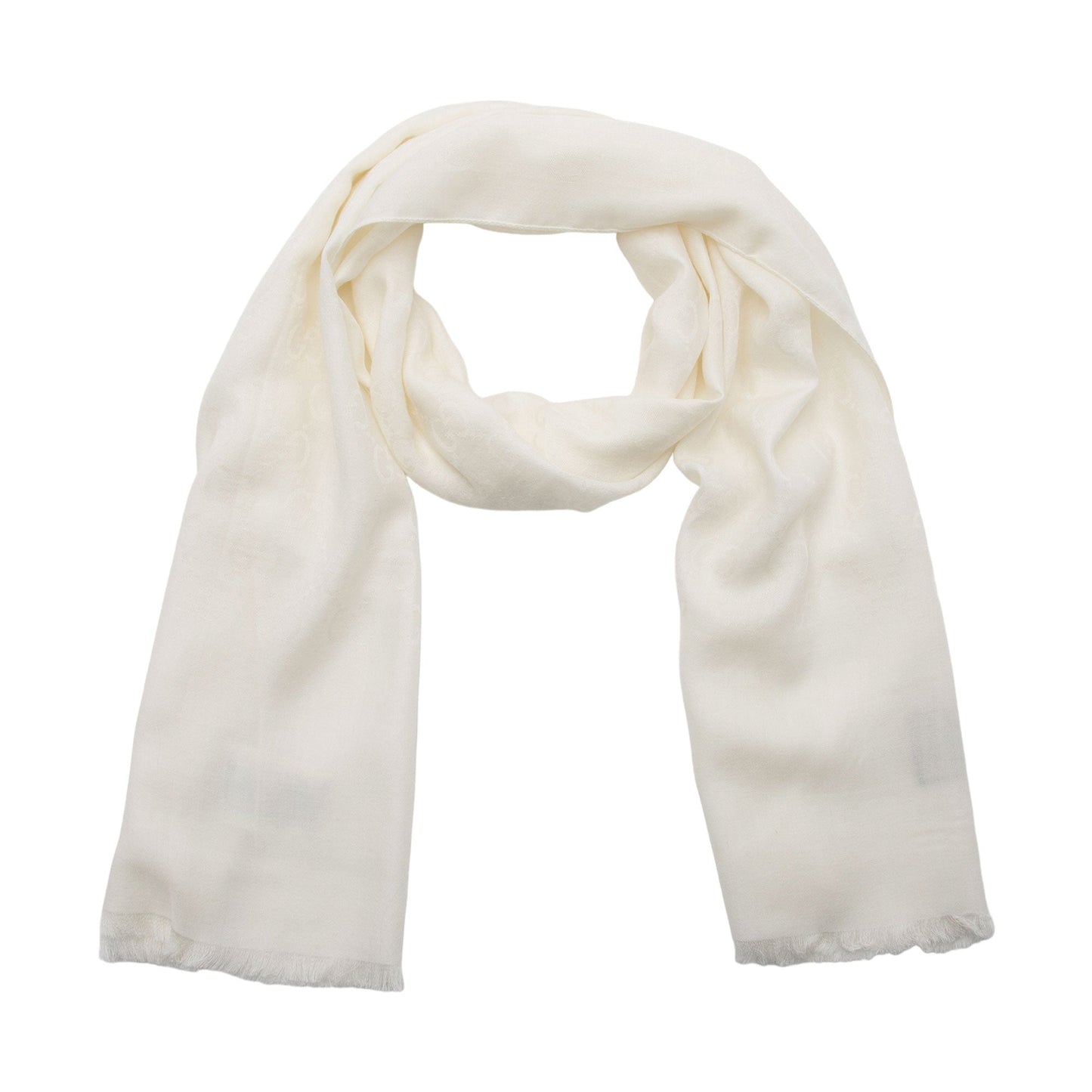 Gucci Wool Silk GG Scarf (SHF-TlfBE0)