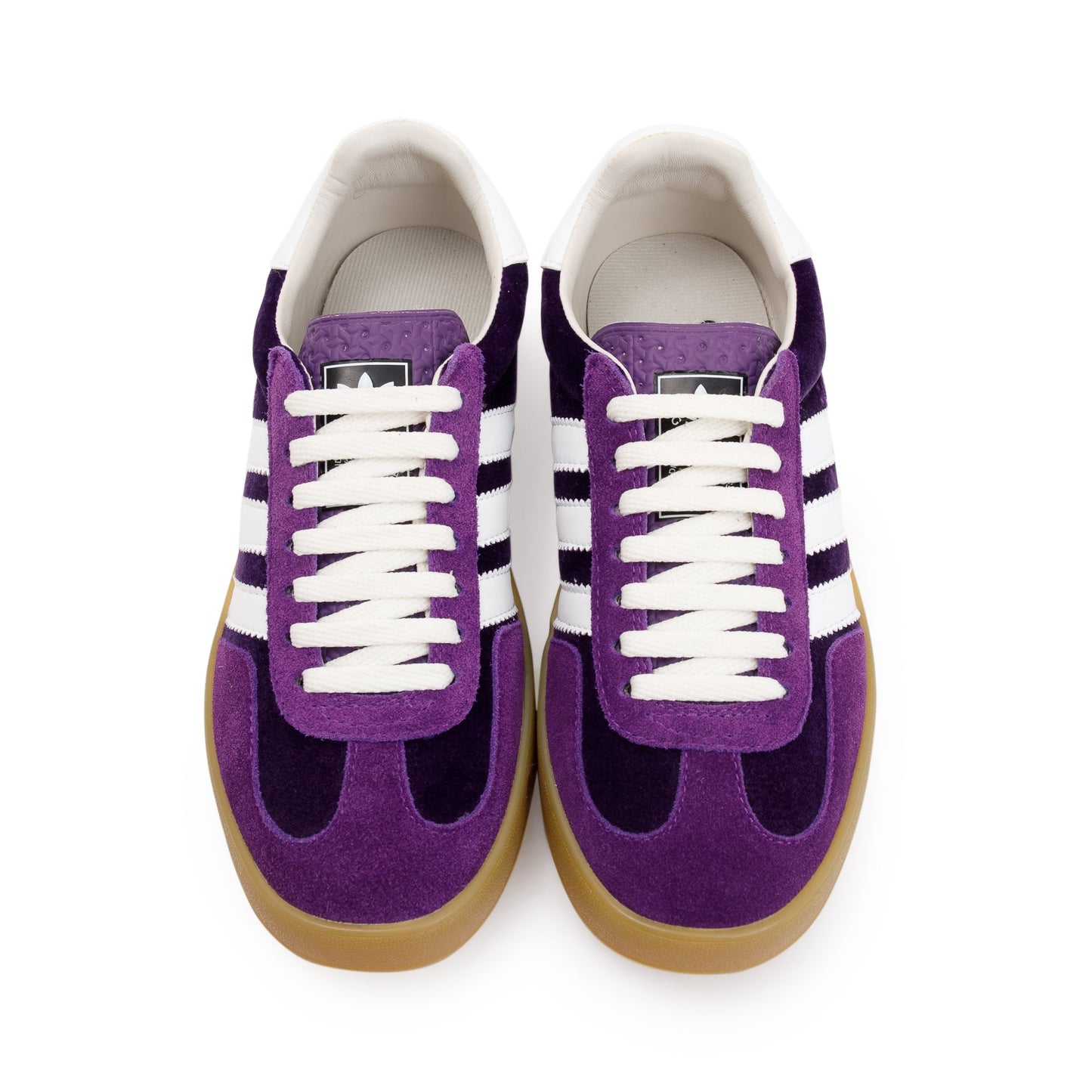 Gucci X Adidas Purple Velvet Gazelle Sneakers, Size 38