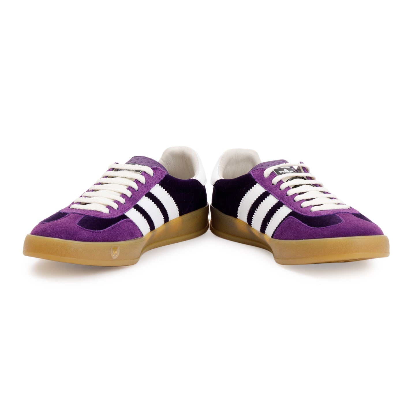 Gucci X Adidas Purple Velvet Gazelle Sneakers, Size 38