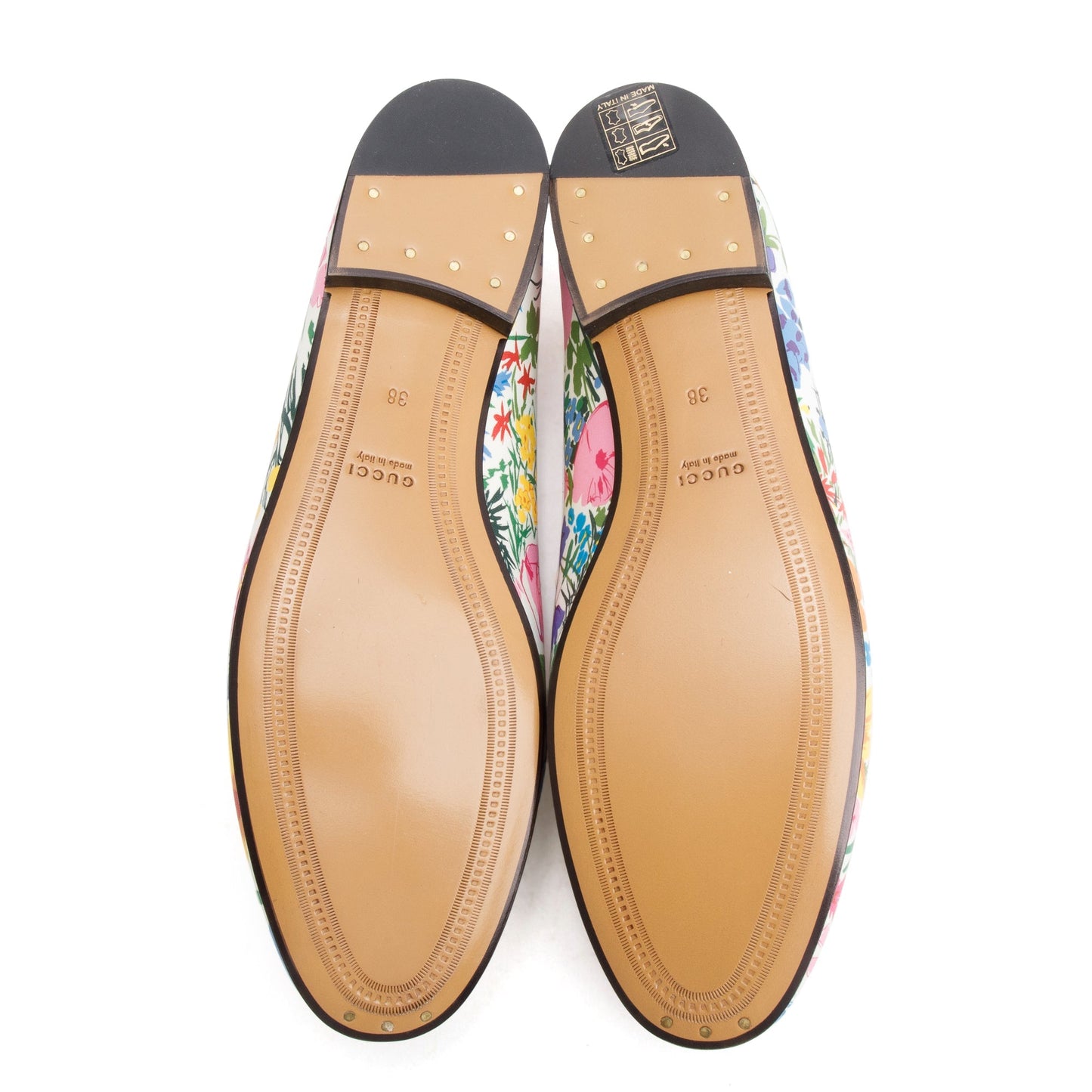 Gucci X Ken Scott Infinity Giardino d Apri Canvas Horsebit Accent Jordaan Loafers, Size 38