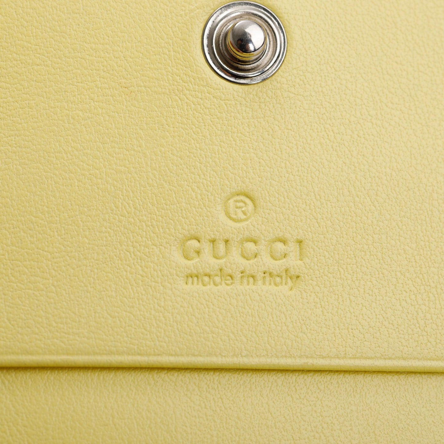 Gucci Yellow GG Marmont Matelasse Leather Mini Wallet On Chain