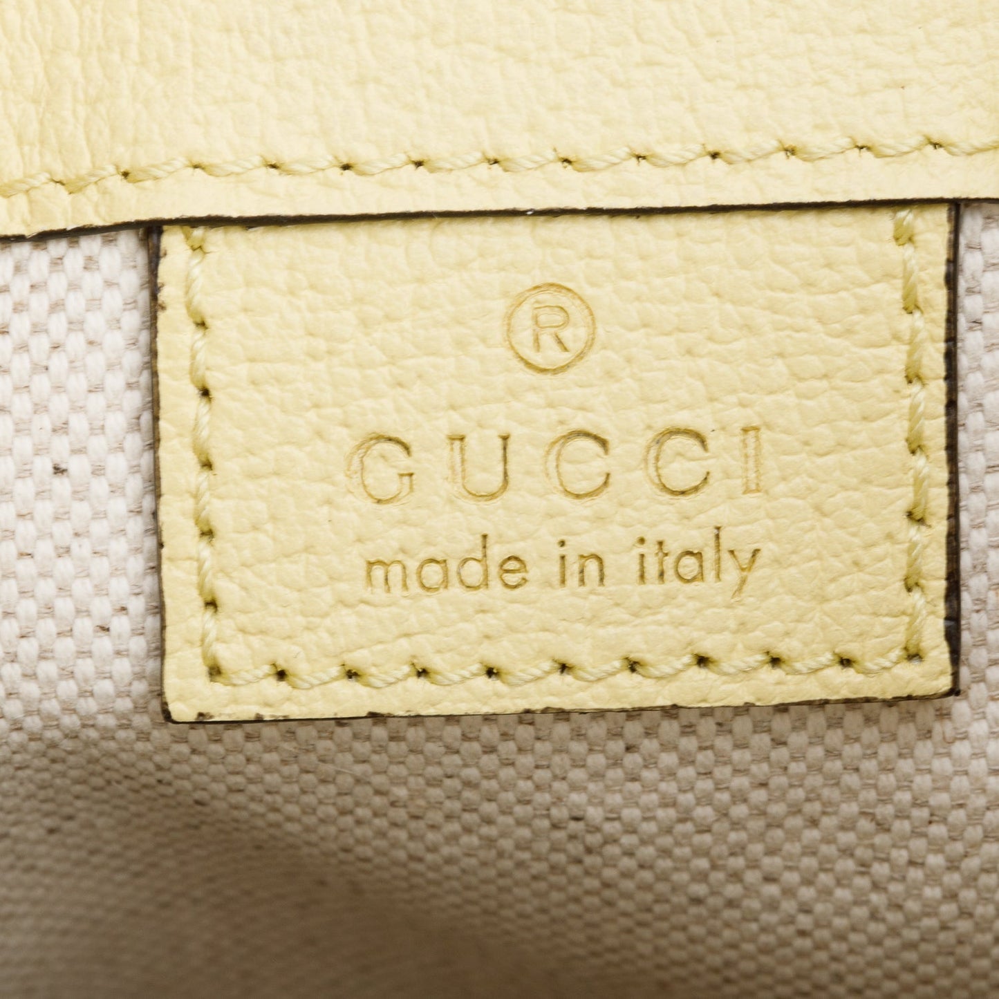 Gucci Yellow Jumbo GG Canvas & Leather Ophidia Mini Bucket Bag